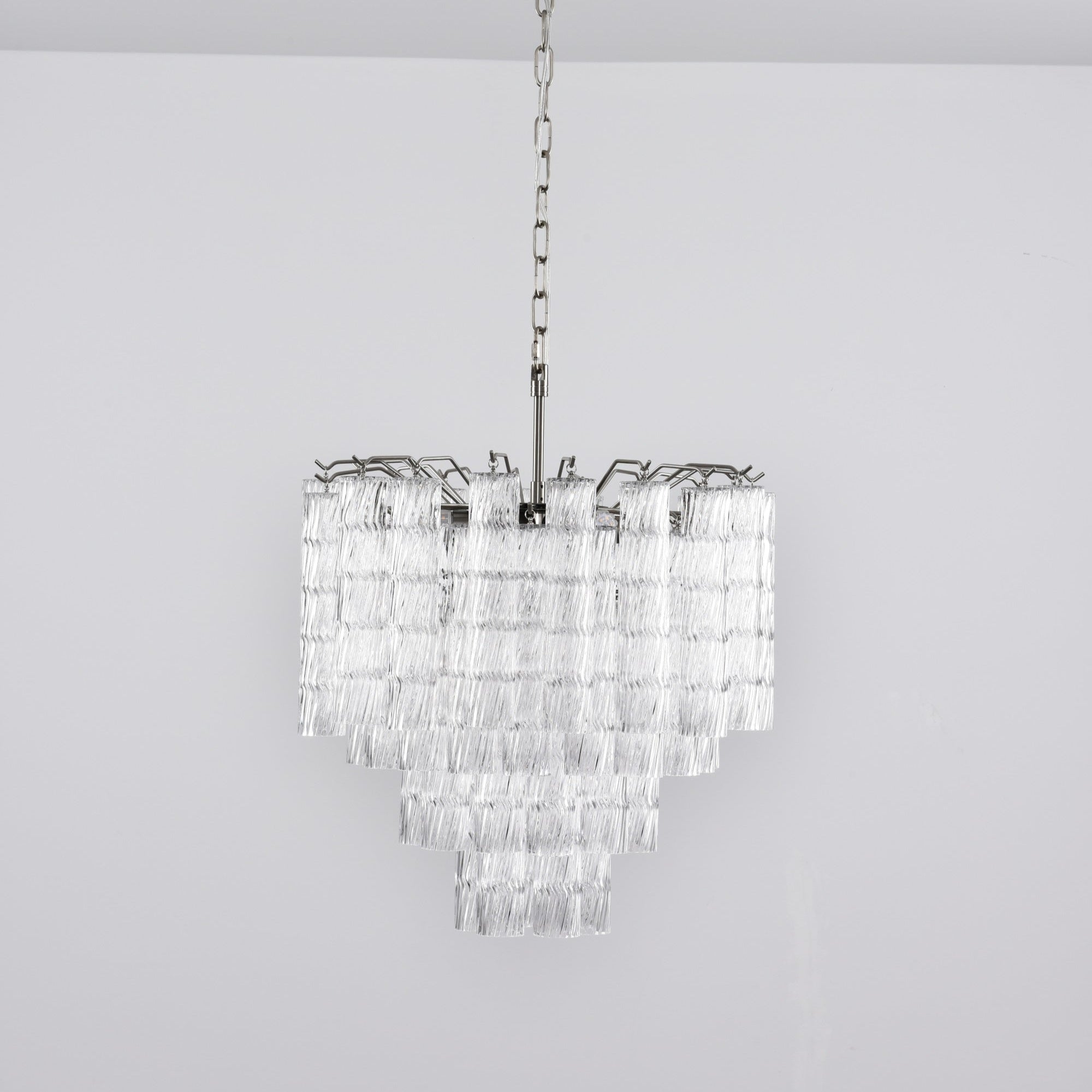 Aurora Chandelier Murano Glass Tiered Cascading Waves - Blowlighting