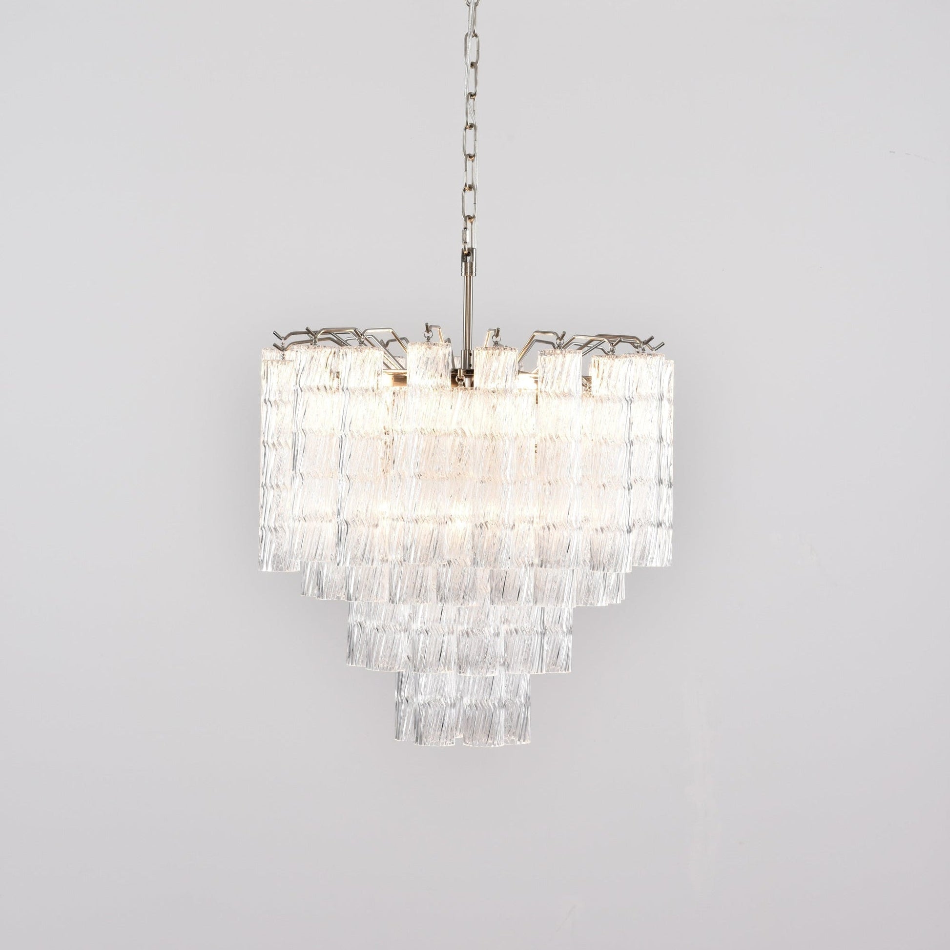 Aurora Chandelier Murano Glass Tiered Cascading Waves - Blowlighting