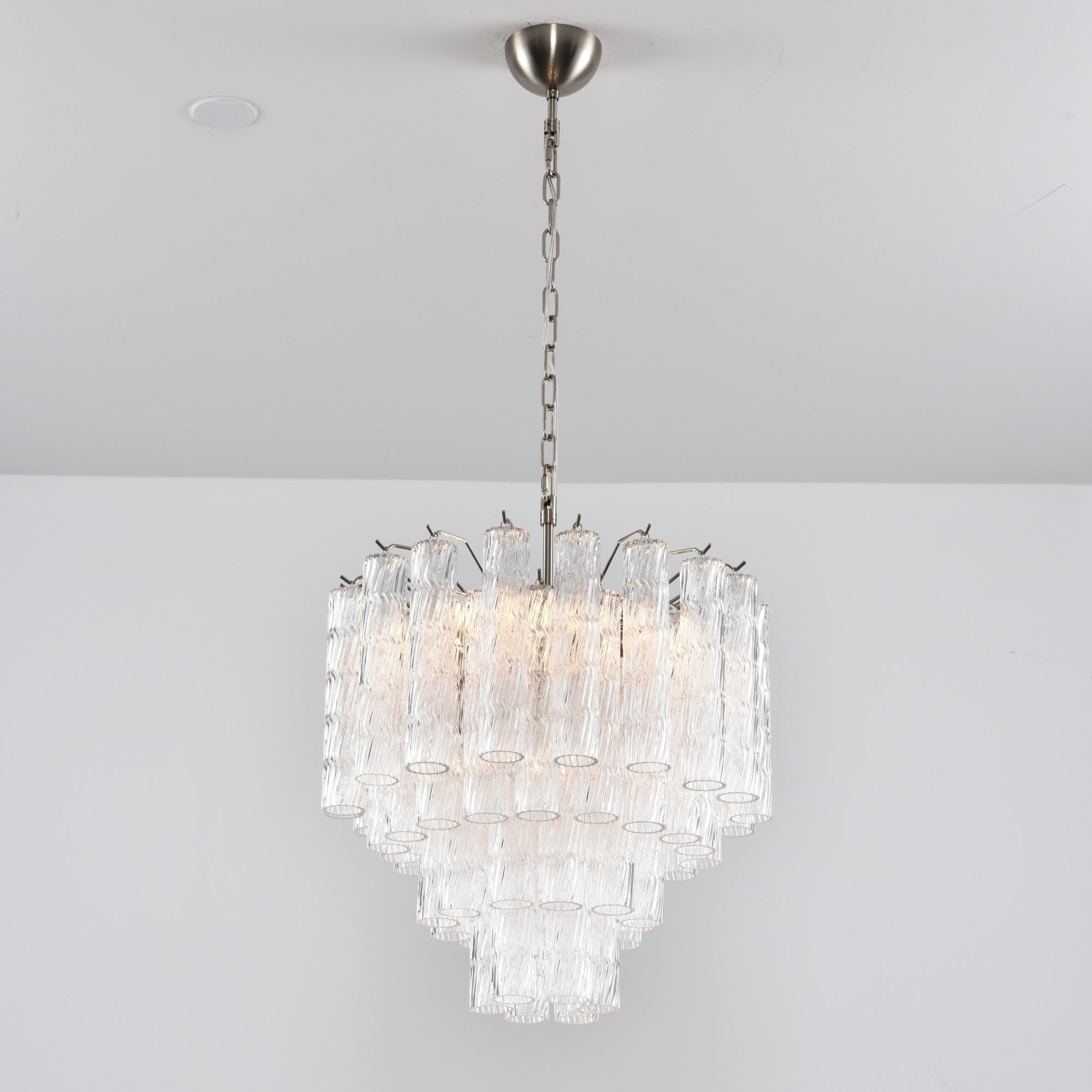 Aurora Chandelier Murano Glass Tiered Cascading Waves - Blowlighting