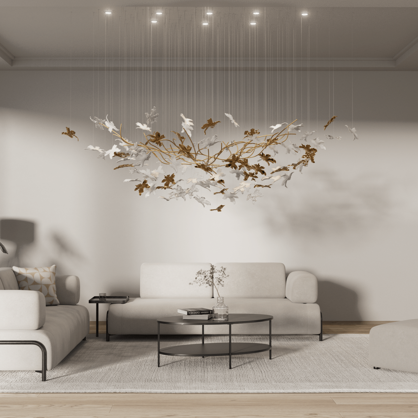 Arinan Floral Glass Chandelier - Blowlighting