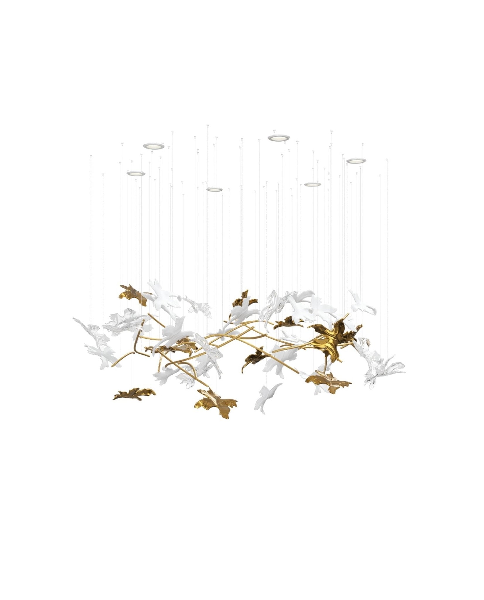 Arinan Floral Glass Chandelier - Blowlighting