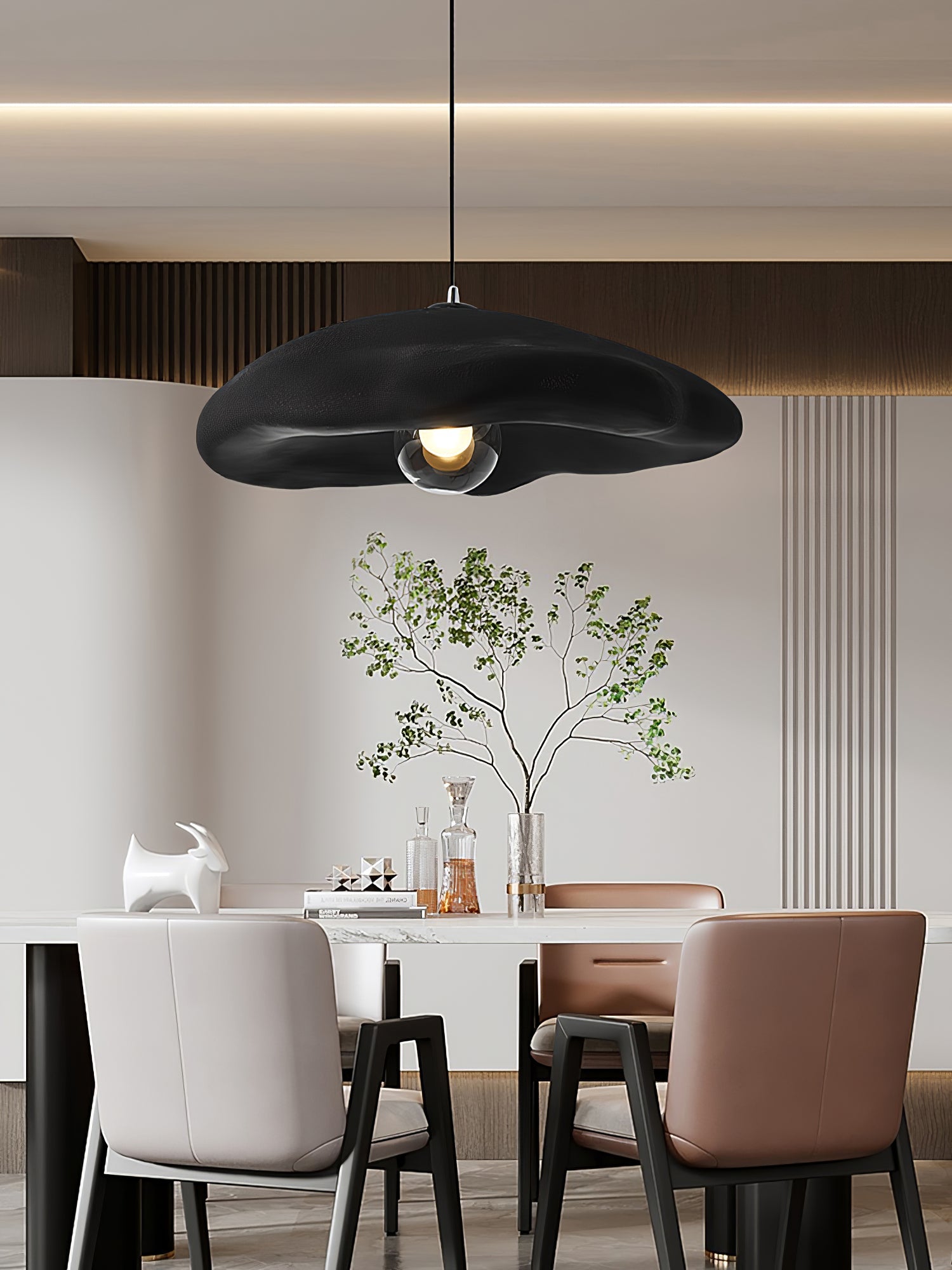 Nylire Modern Minimalist Art Plastic Metal Pendant Light - Blowlighting
