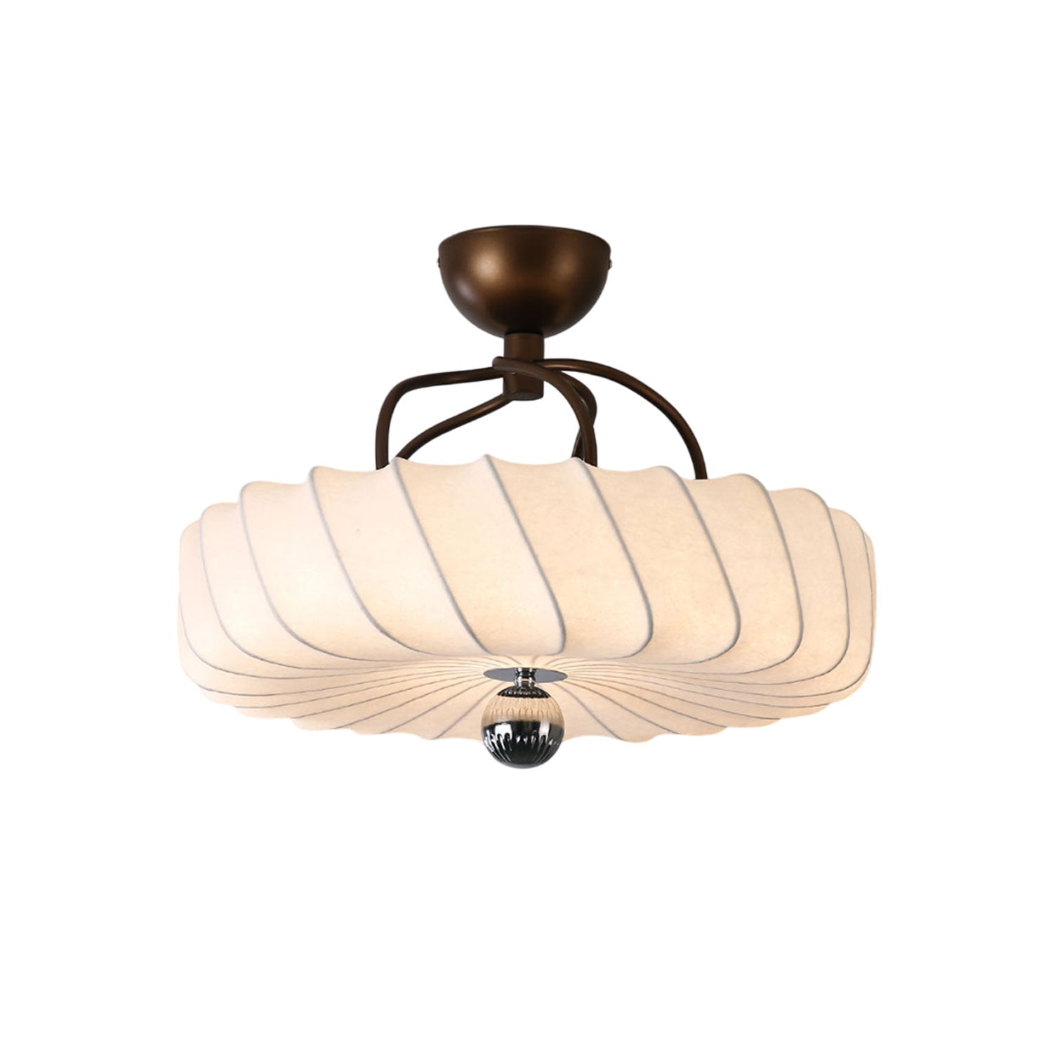 Zelore Swirl Fabric Bronze Pendant Light - Blowlighting
