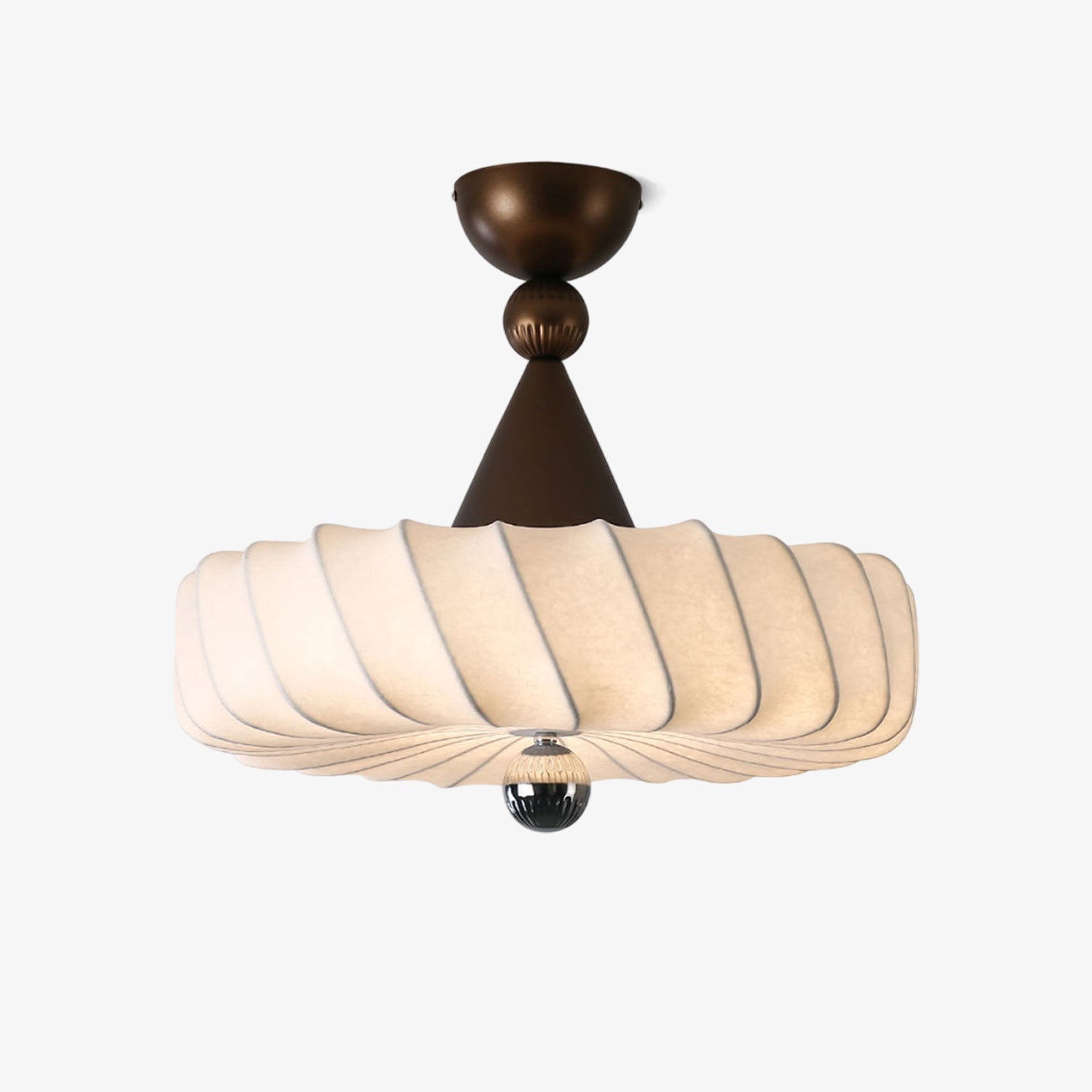 Zelore Swirl Fabric Bronze Pendant Light - Blowlighting