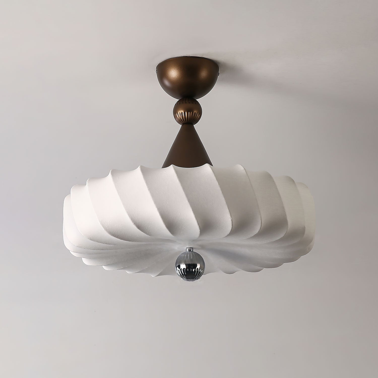 Zelore Swirl Fabric Bronze Pendant Light - Blowlighting