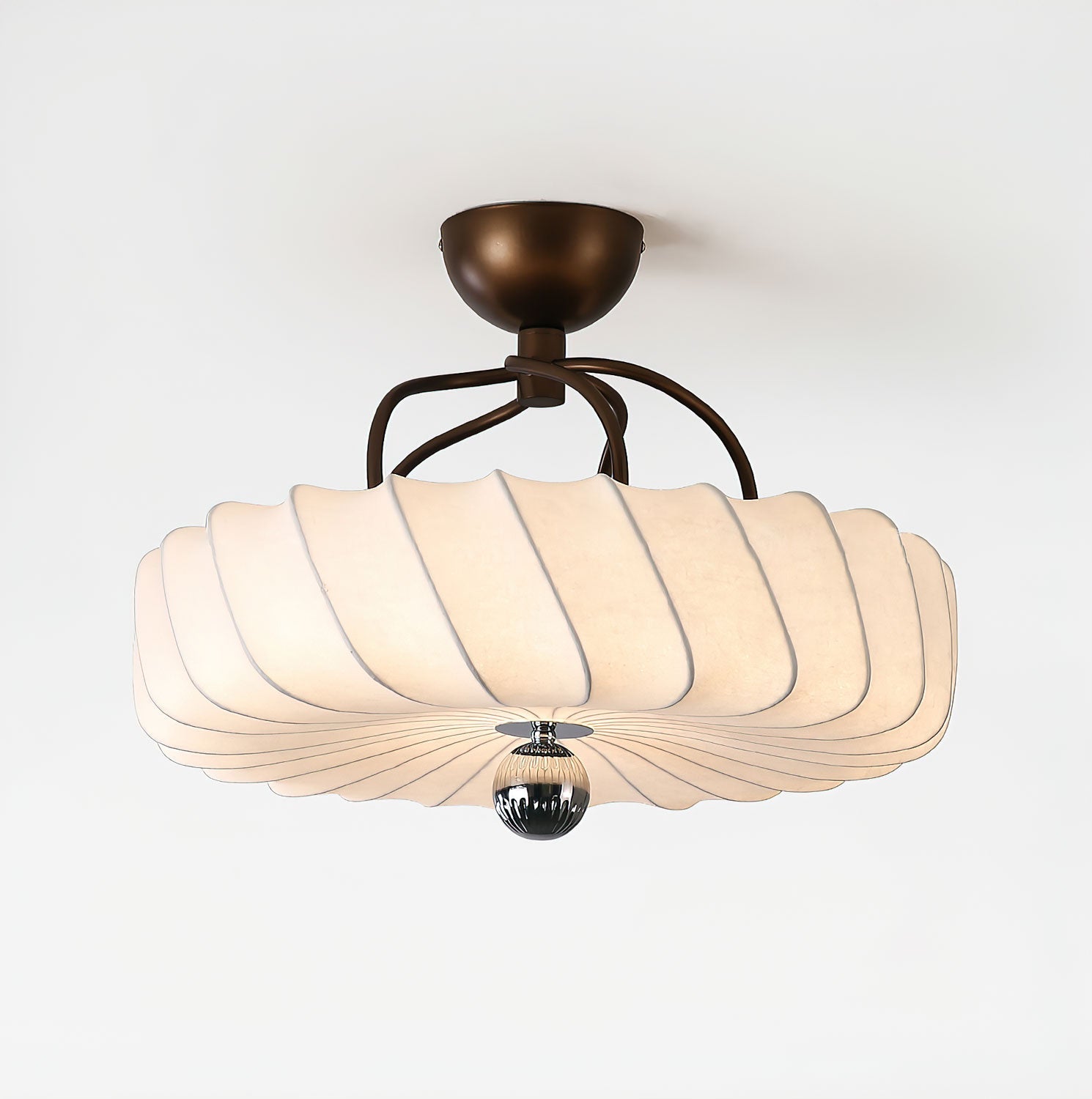 Zelore Swirl Fabric Bronze Pendant Light - Blowlighting