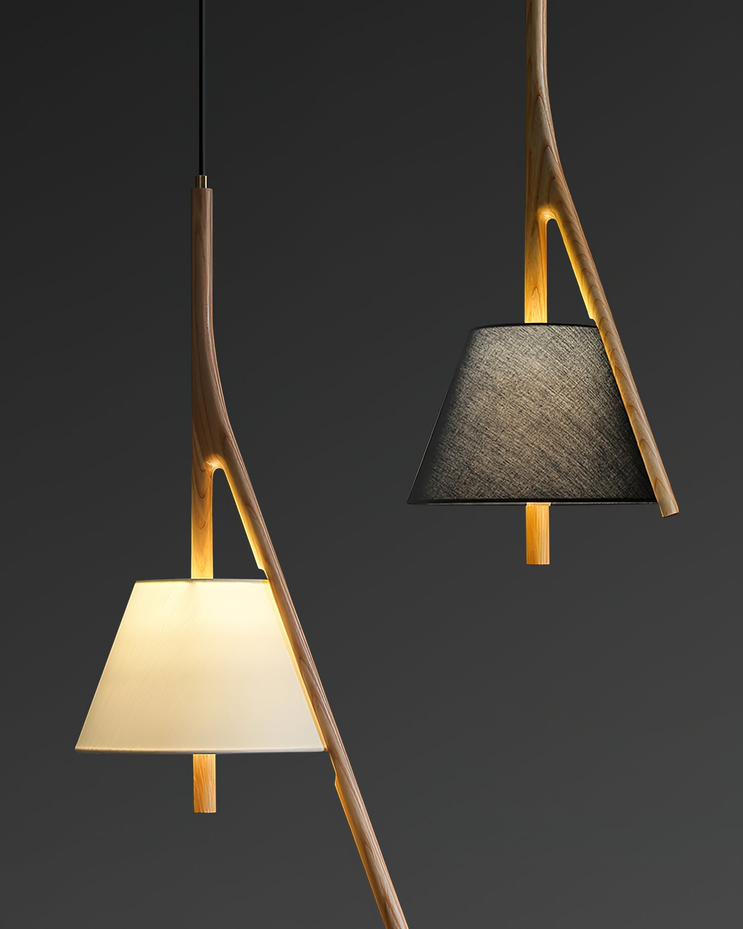Zovenarae Triangular Wood Pendant Light - Blowlighting