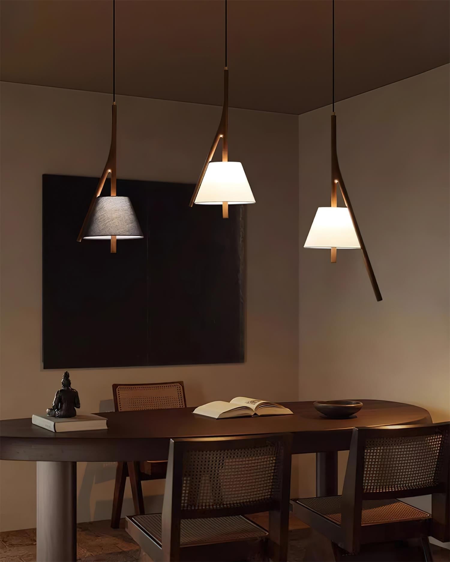 Zovenarae Triangular Wood Pendant Light - Blowlighting