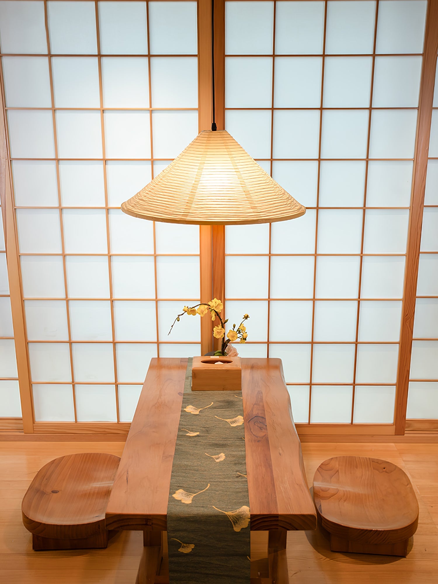 Washi Paper Pyramid Pendant Lamp - Blowlighting