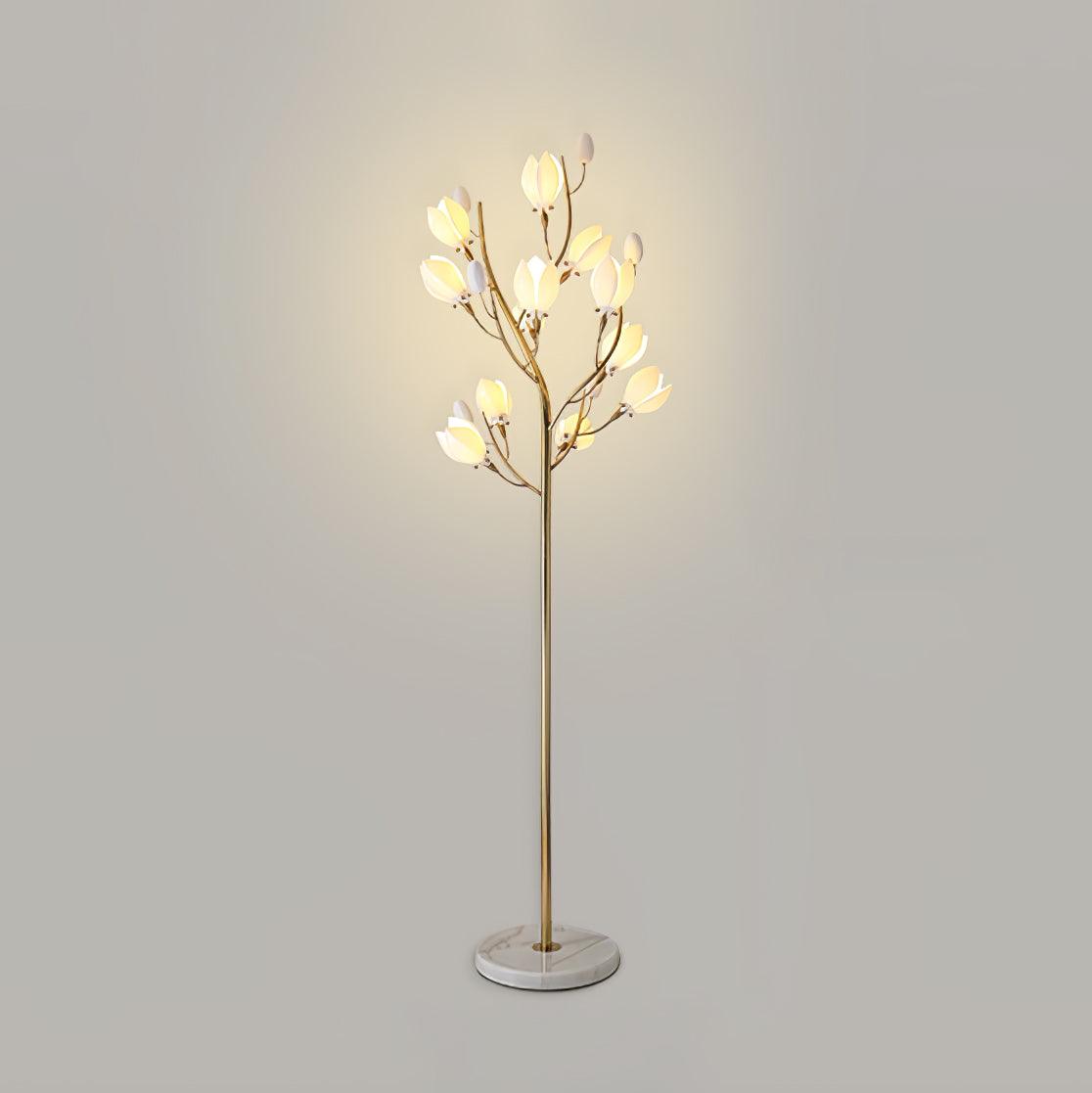 Porcelain Magnolia Floor Lamp - Blowlighting