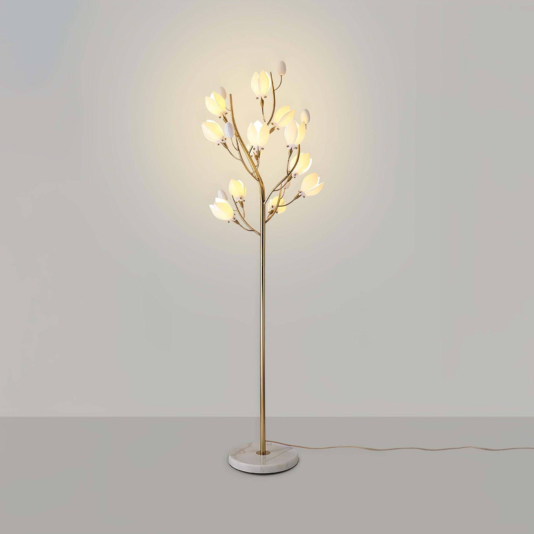 Porcelain Magnolia Floor Lamp - Blowlighting