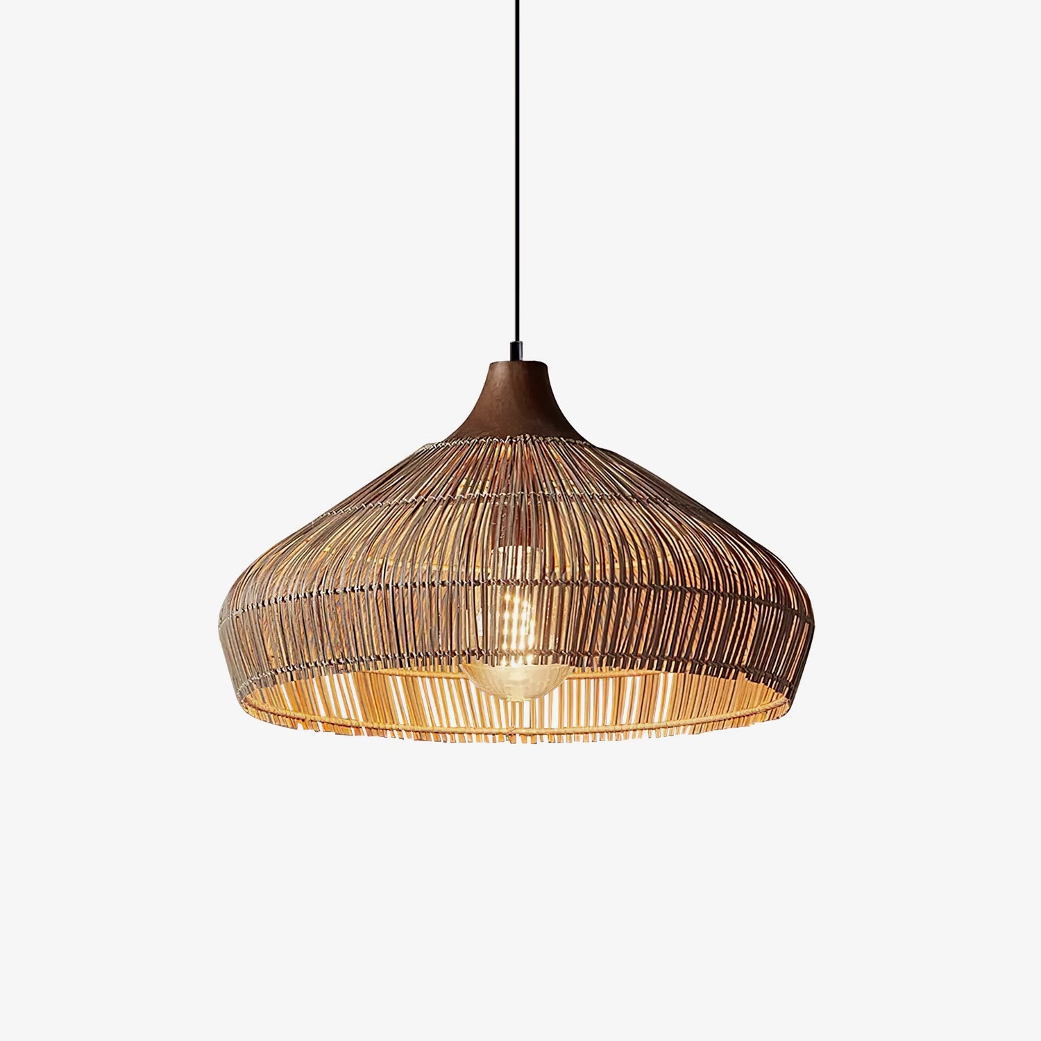 Wicker Rattan Pendant Light - Blowlighting
