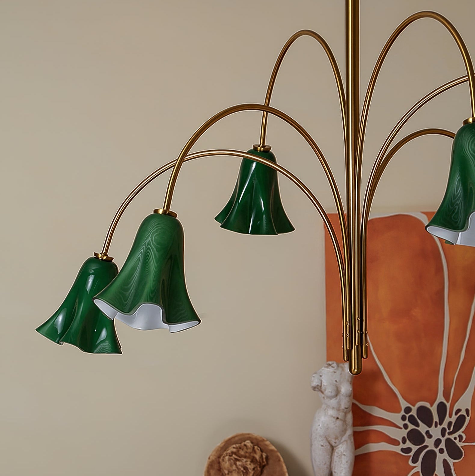 EmeraldBell Glass Pendant Chandelier - Blowlighting