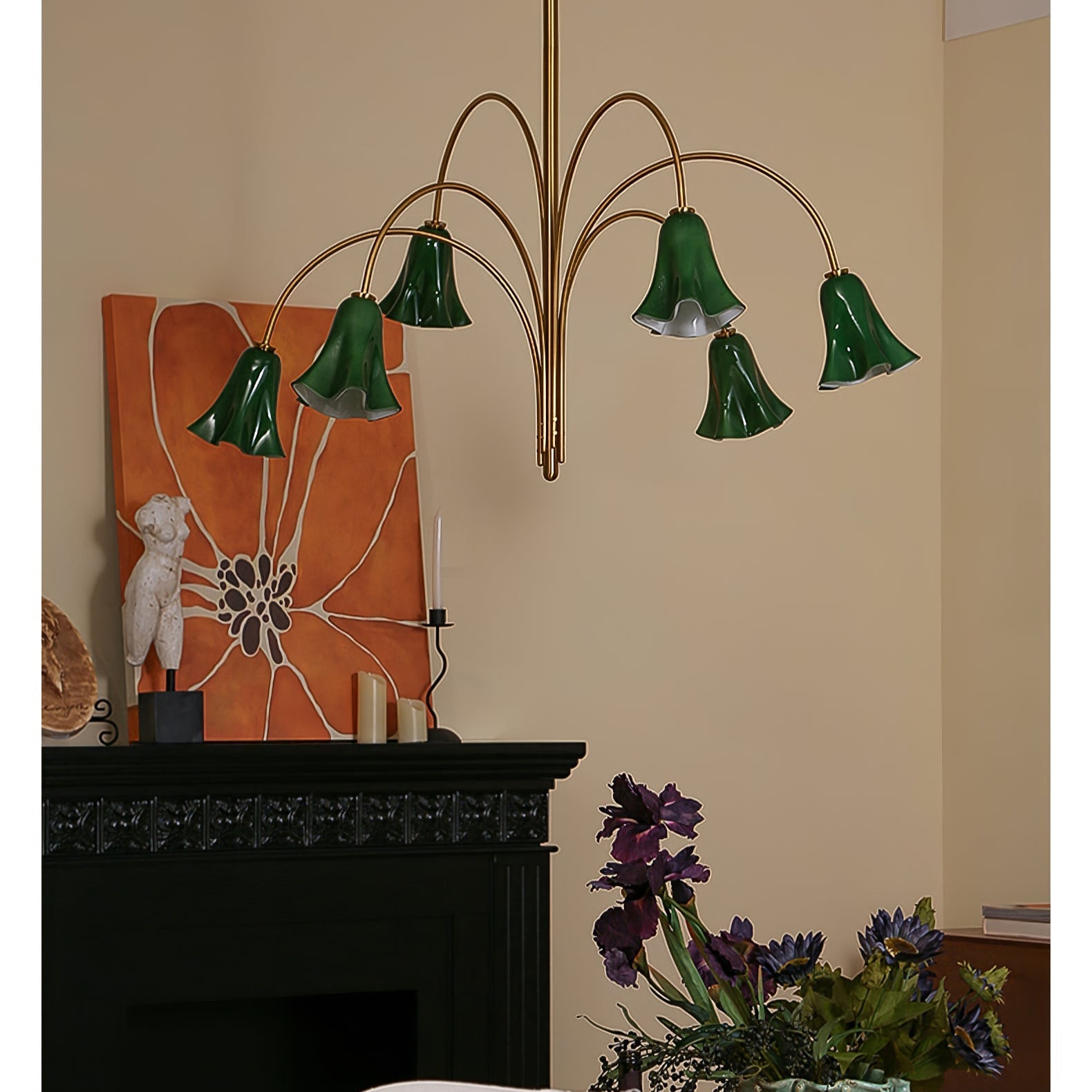 EmeraldBell Glass Pendant Chandelier - Blowlighting