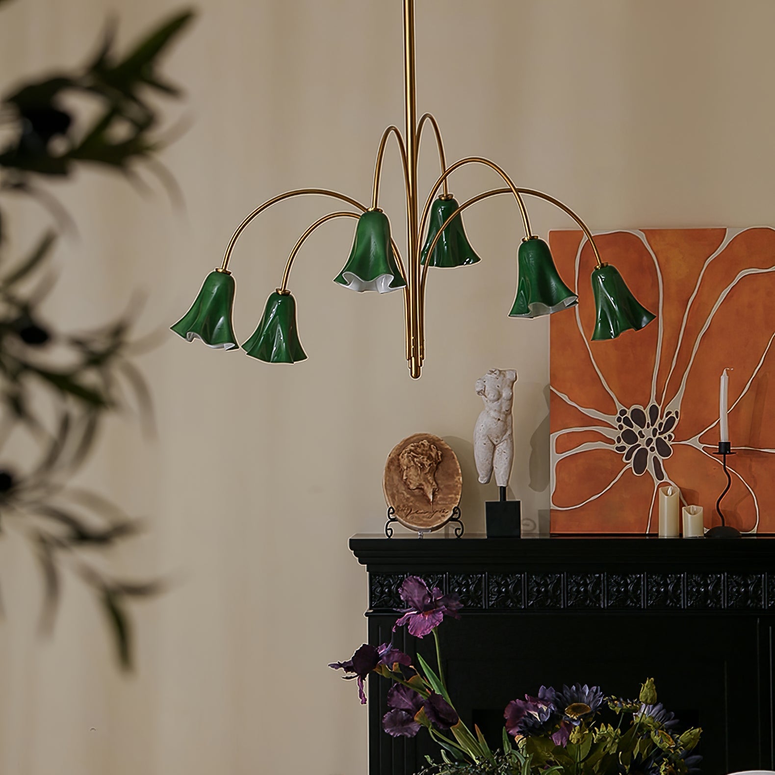 EmeraldBell Glass Pendant Chandelier - Blowlighting