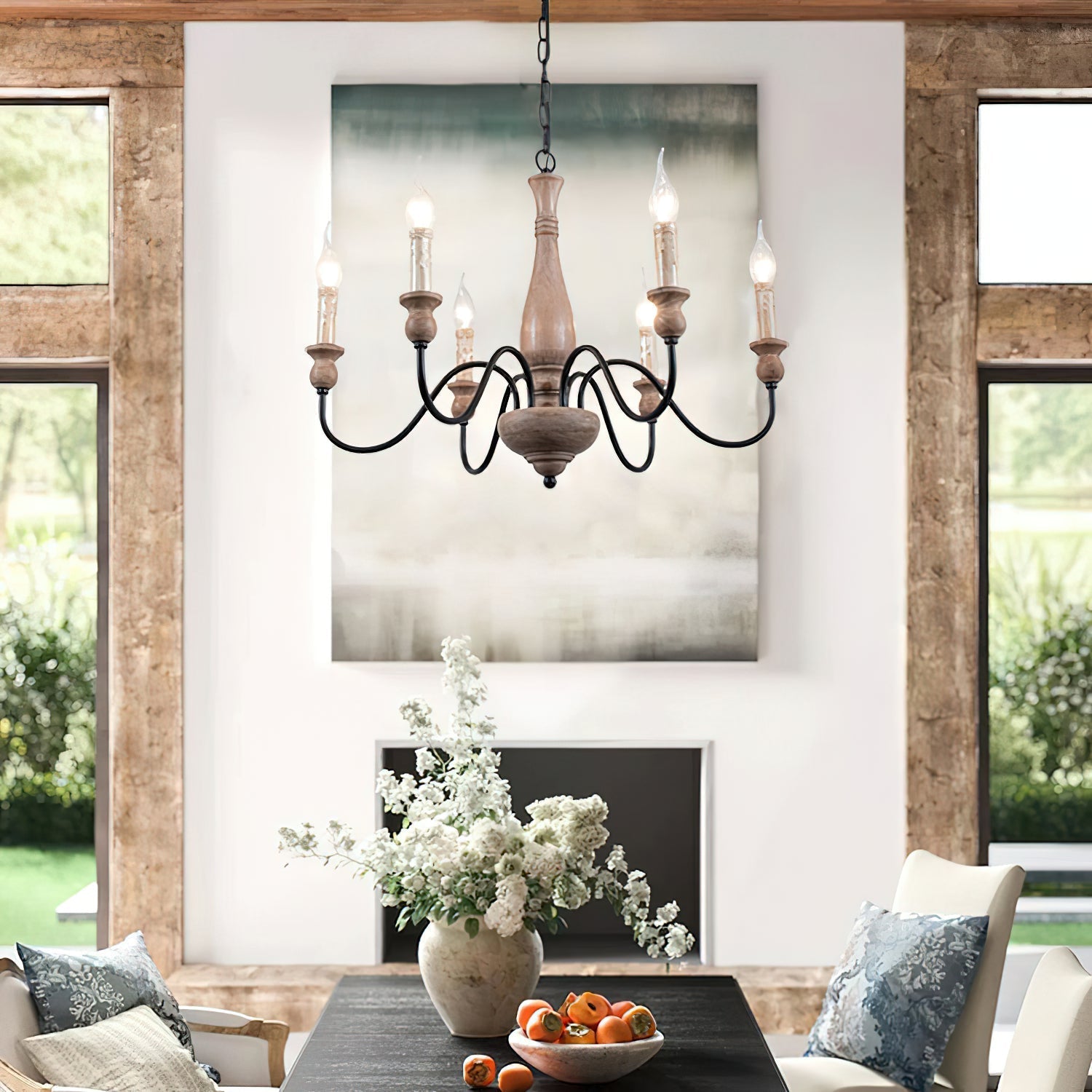Aurora Chandelier Farmhouse Rustic - Blowlighting
