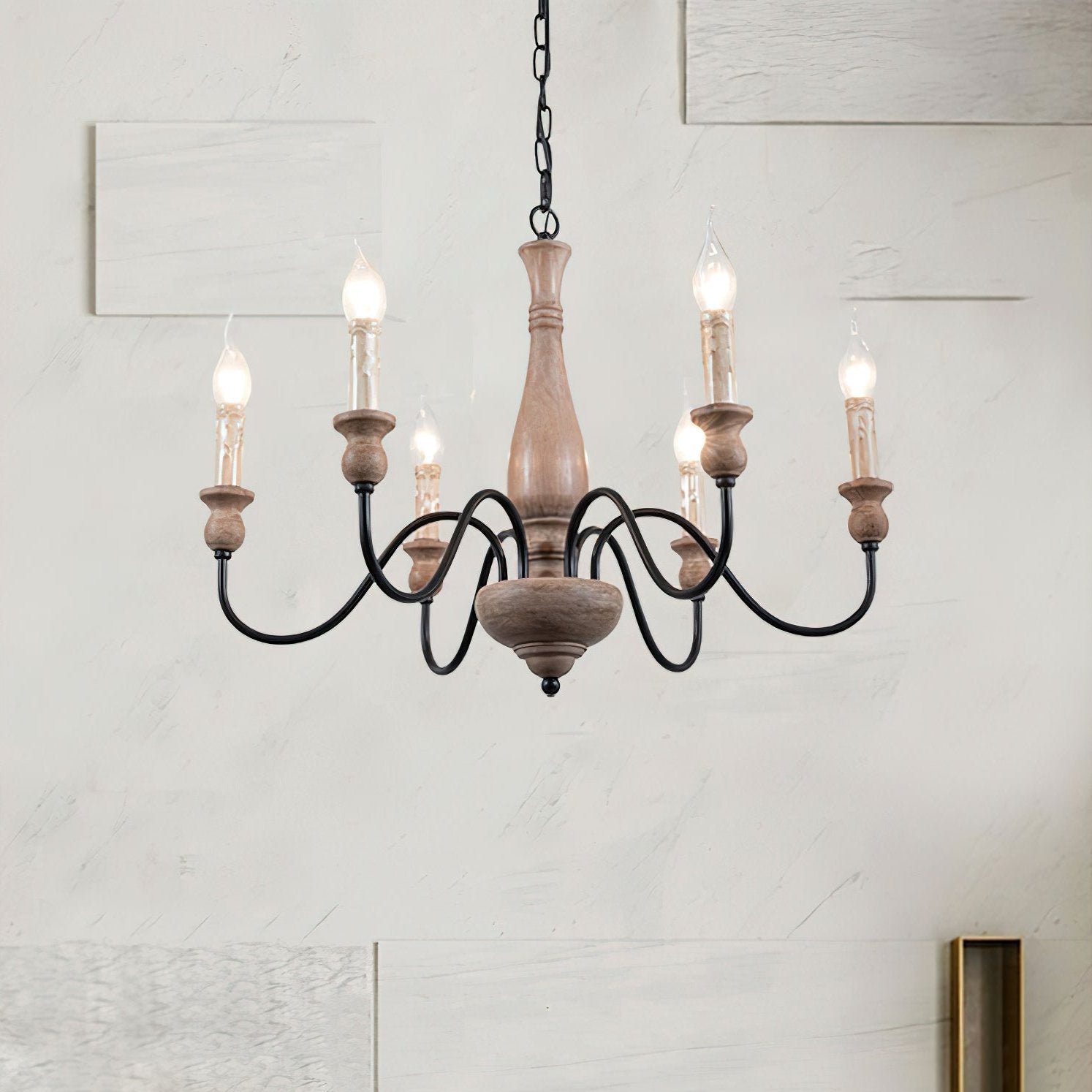 Aurora Chandelier Farmhouse Rustic - Blowlighting