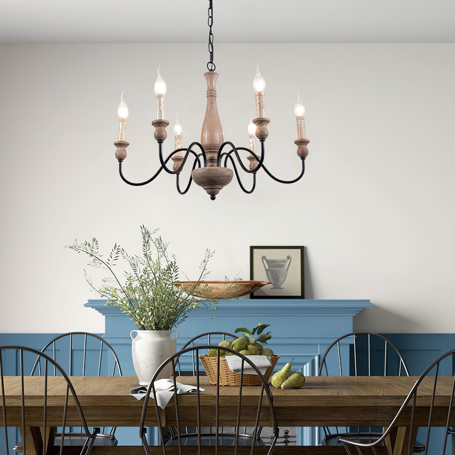 Aurora Chandelier Farmhouse Rustic - Blowlighting