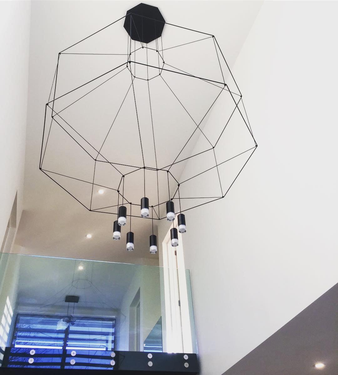 Geometric Lines Pendant Lamp - Blowlighting