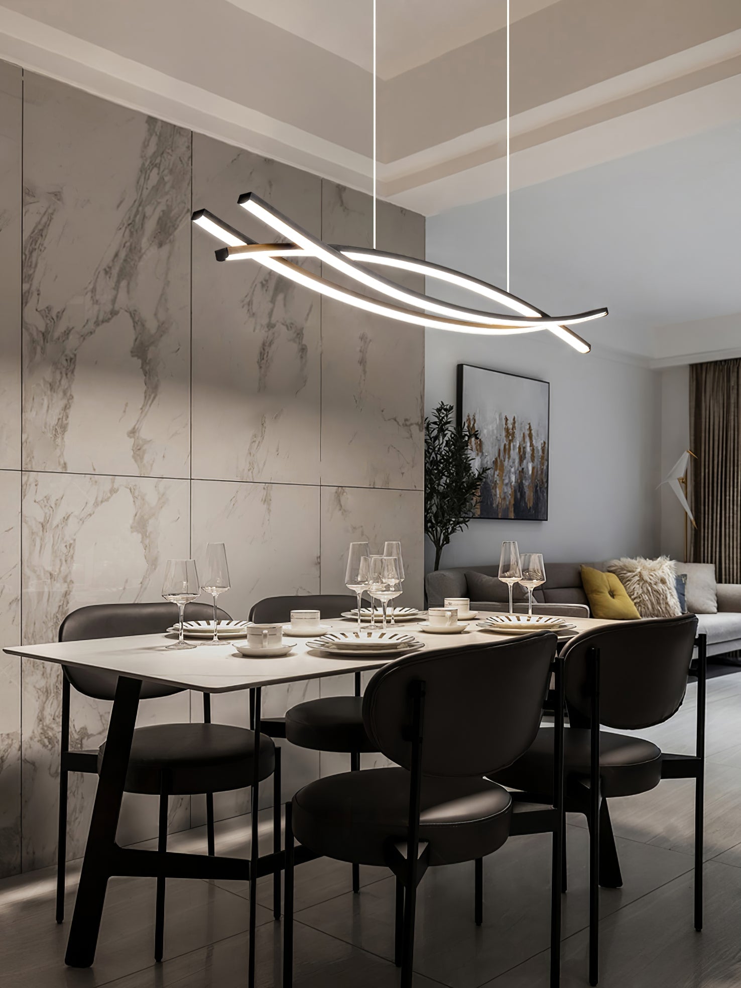 Wishbone LED Chandelier - Blowlighting