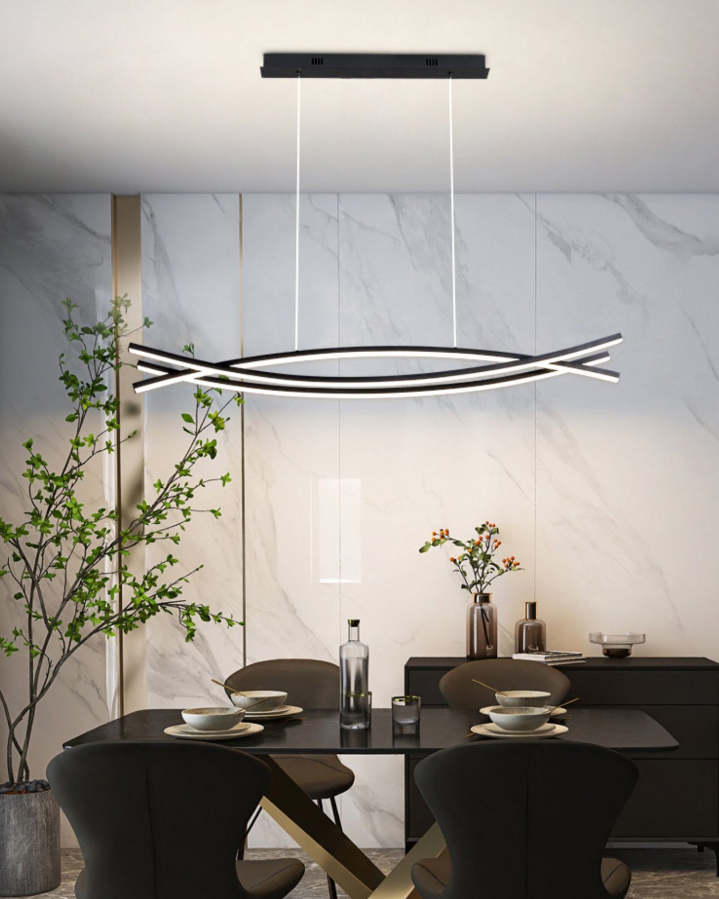 Wishbone LED Chandelier - Blowlighting