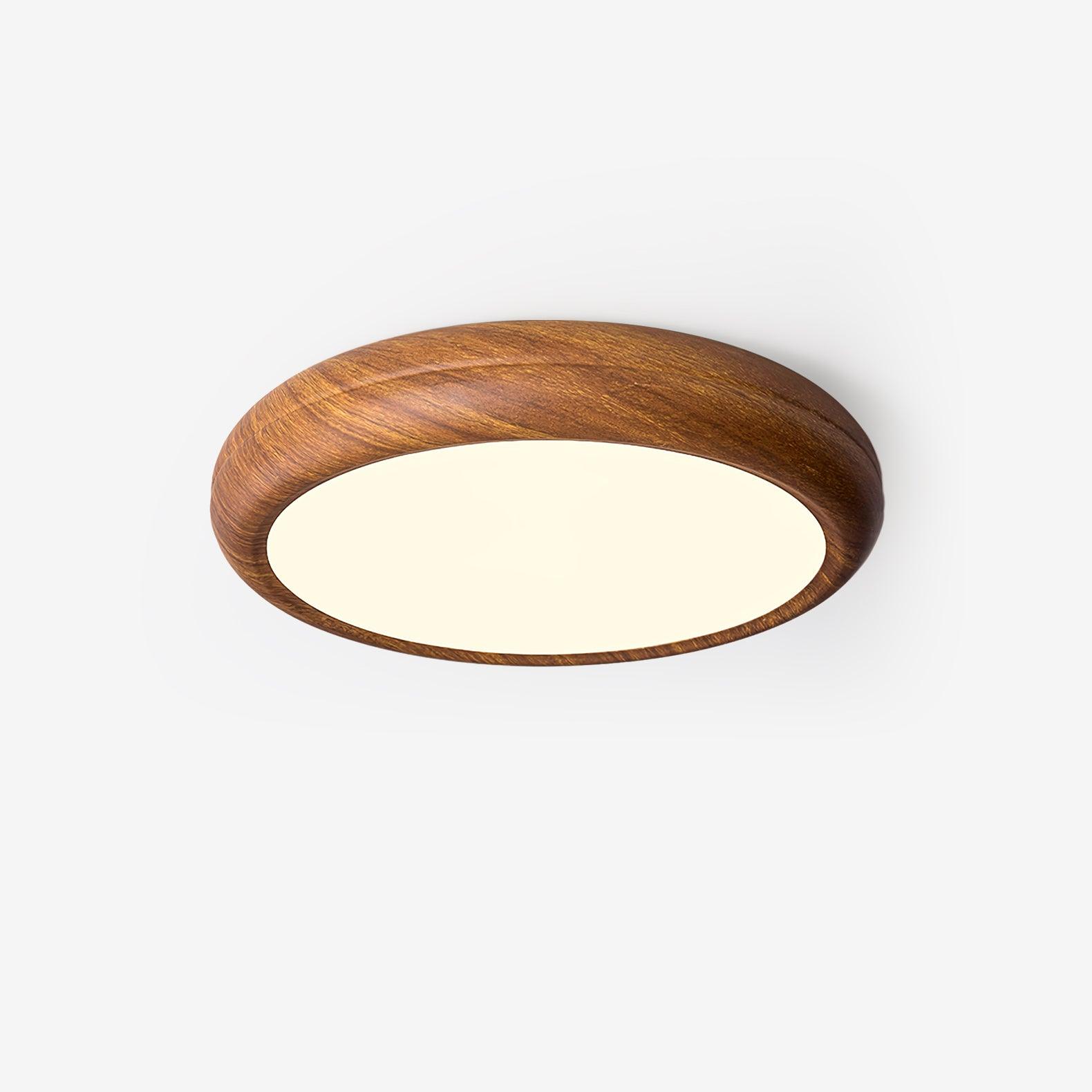 Wood Grain Round Ceiling Lamp - Blowlighting