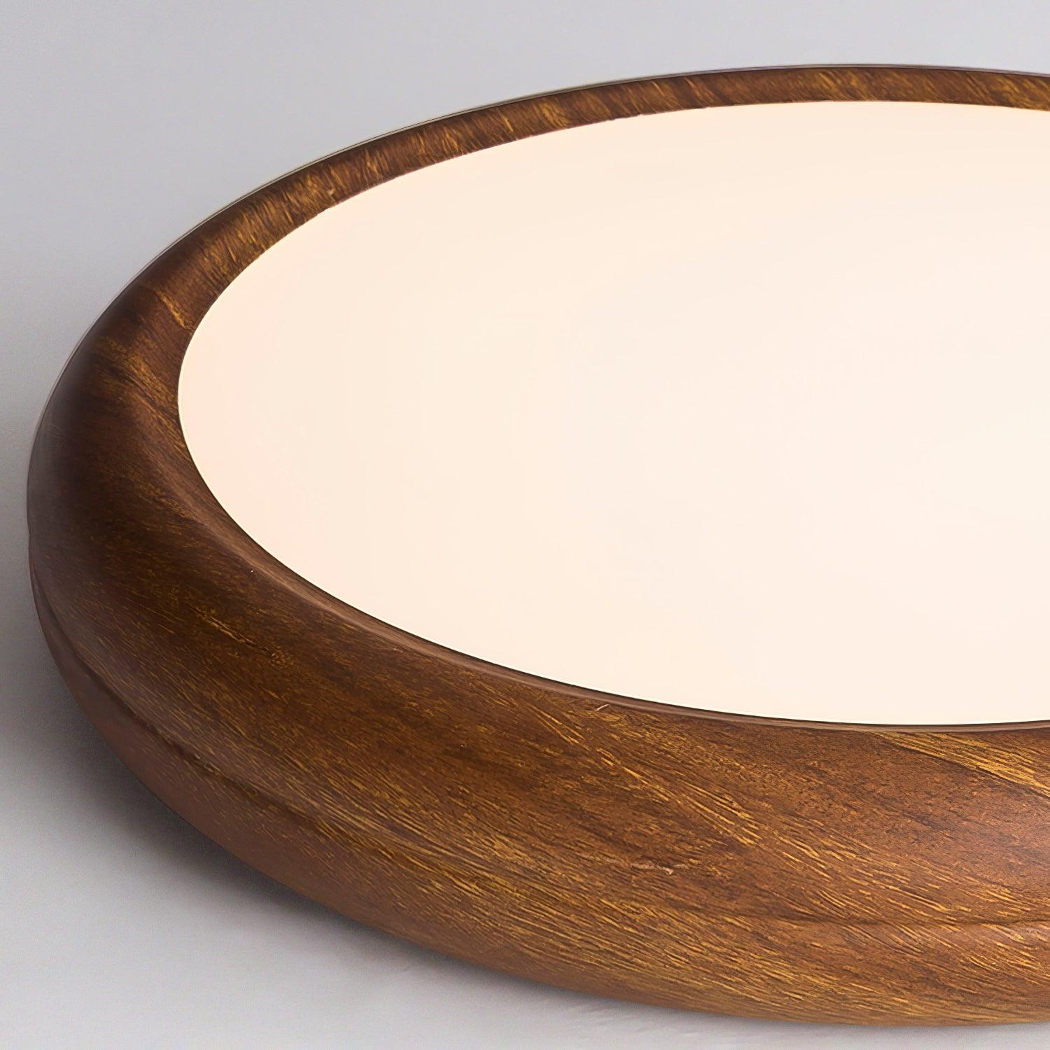 Wood Grain Round Ceiling Lamp - Blowlighting