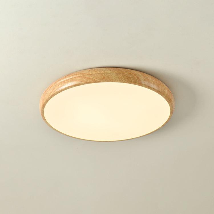 Wood Grain Round Ceiling Lamp - Blowlighting