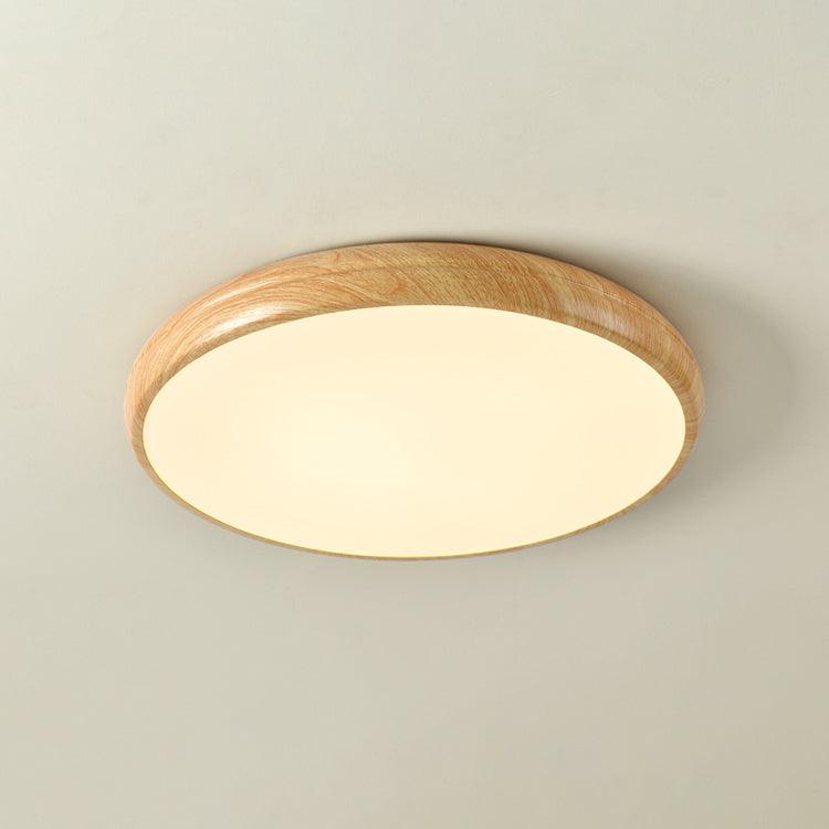 Wood Grain Round Ceiling Lamp - Blowlighting