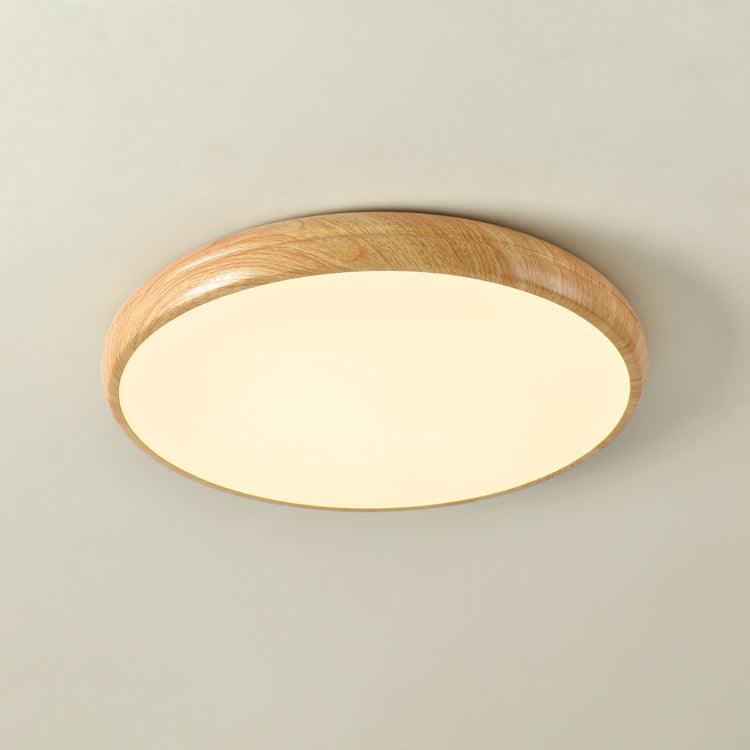 Wood Grain Round Ceiling Lamp - Blowlighting