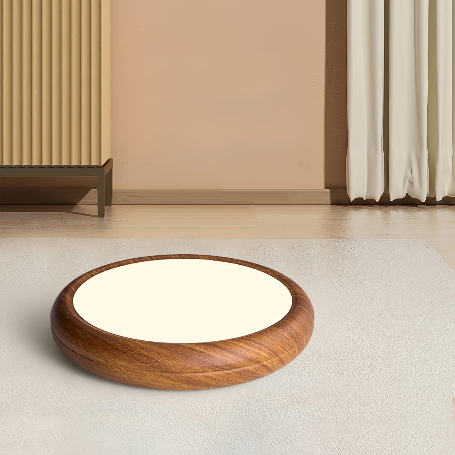 Wood Grain Round Ceiling Lamp - Blowlighting