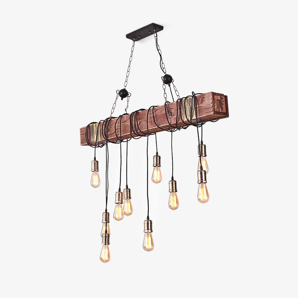Wood Hanging Multi Chandelier - Blowlighting