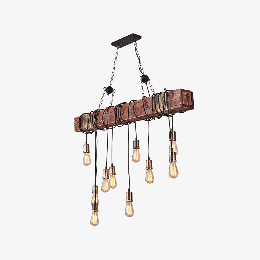 Wood Hanging Multi Chandelier - Blowlighting