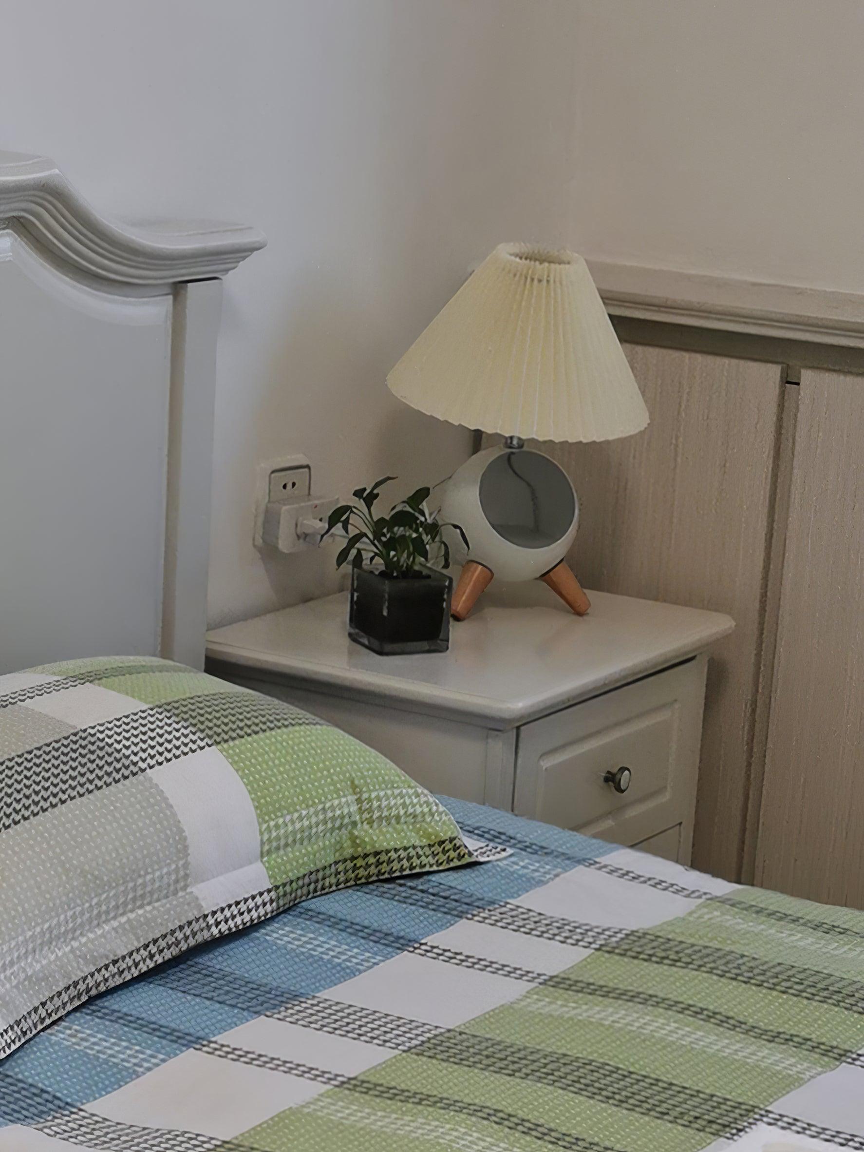 Wood Small Table Lamp - Blowlighting