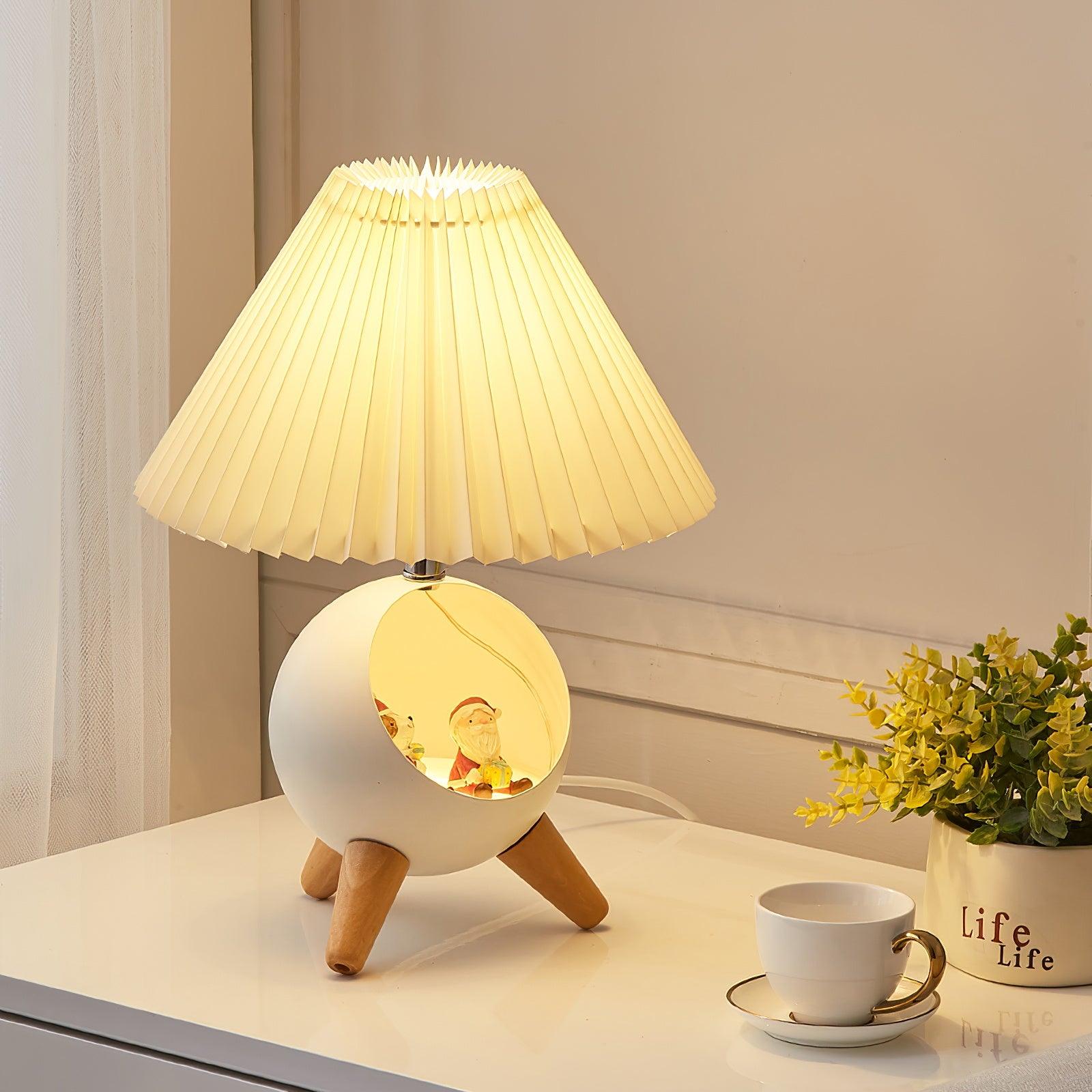 Wood Small Table Lamp - Blowlighting