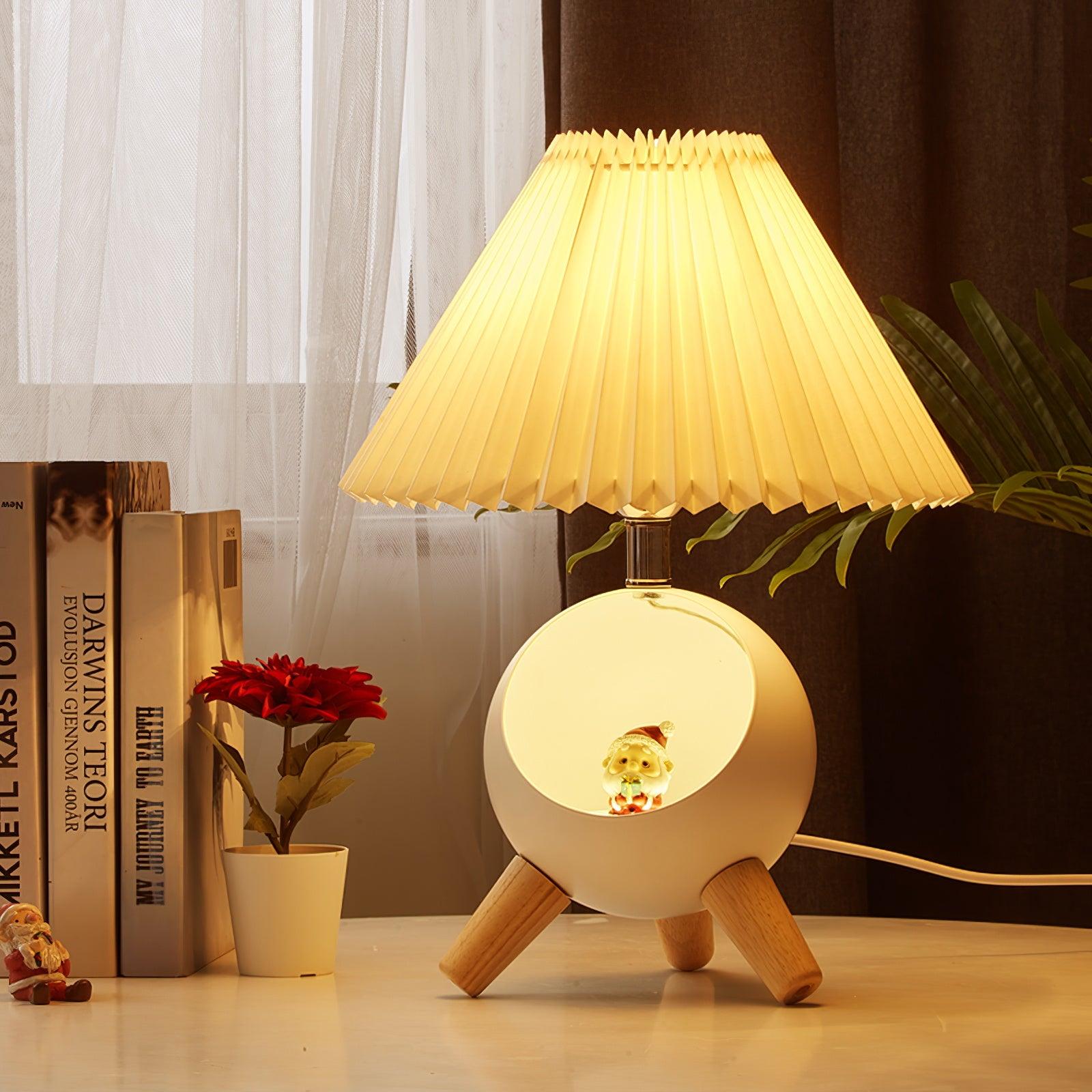 Wood Small Table Lamp - Blowlighting