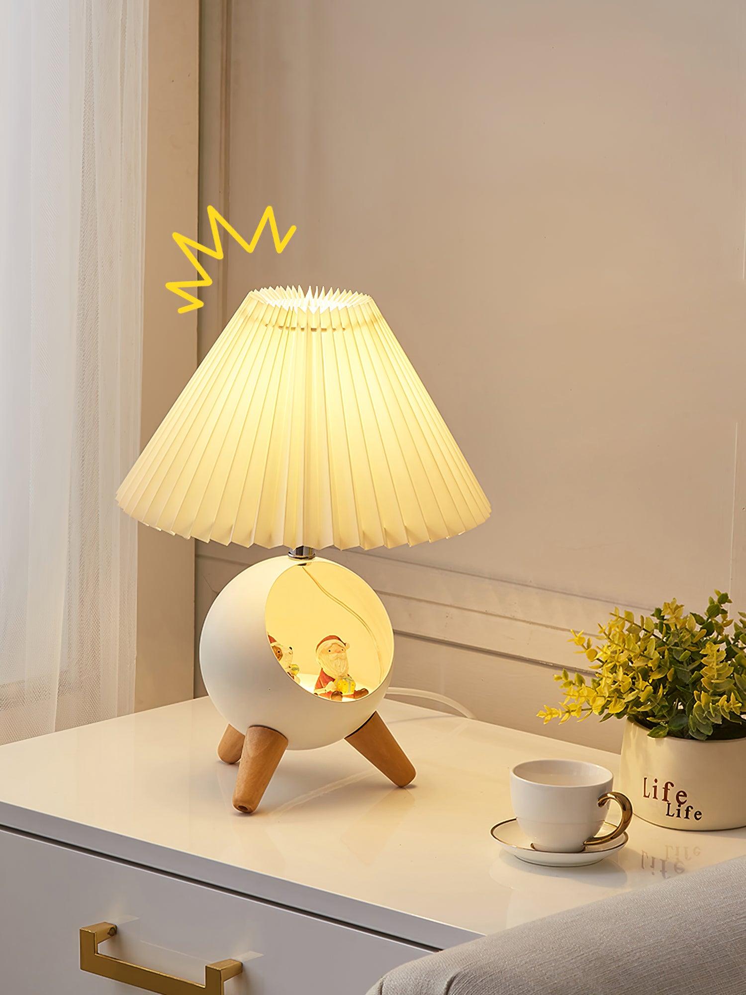 Wood Small Table Lamp - Blowlighting