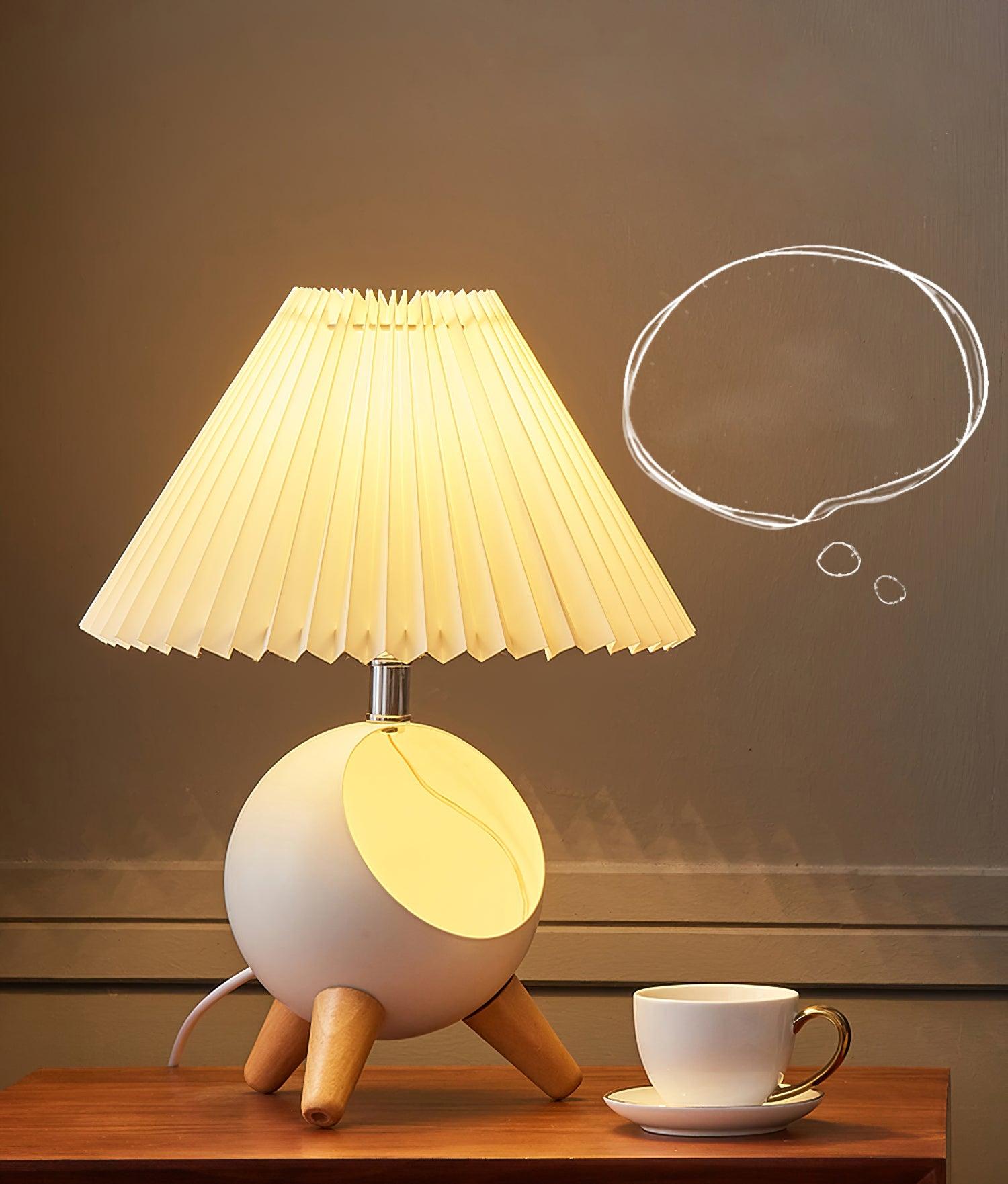 Wood Small Table Lamp - Blowlighting