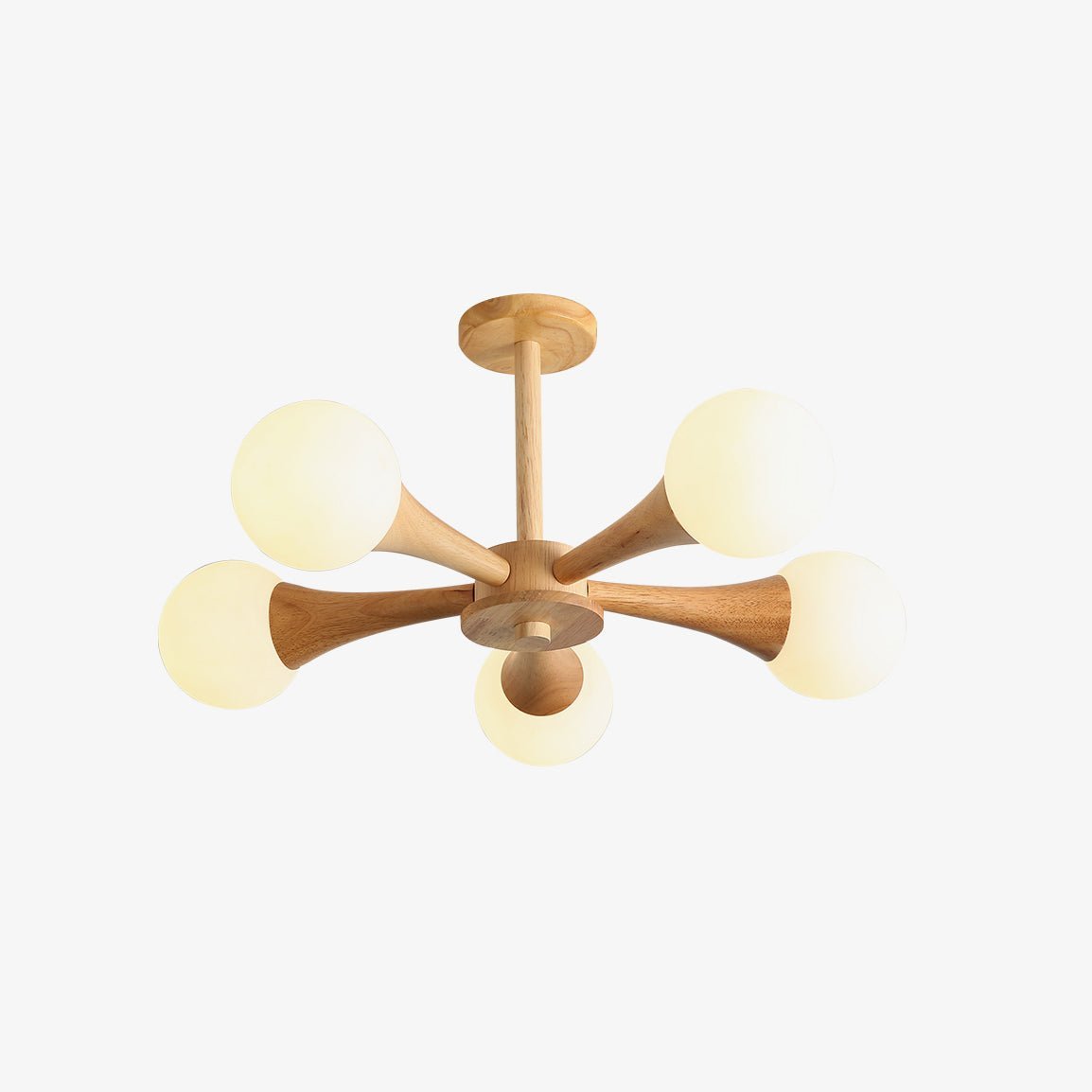 Wooden Nera Chandelier - Blowlighting