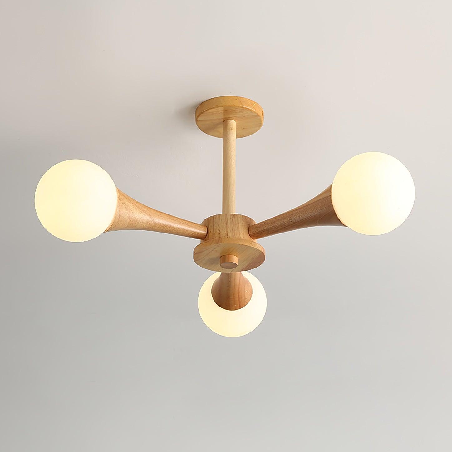 Wooden Nera Chandelier - Blowlighting