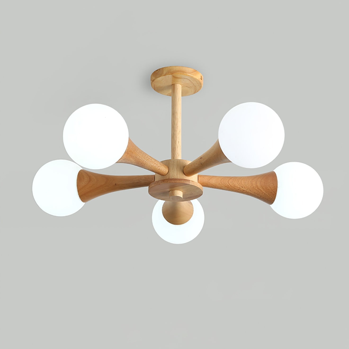 Wooden Nera Chandelier - Blowlighting