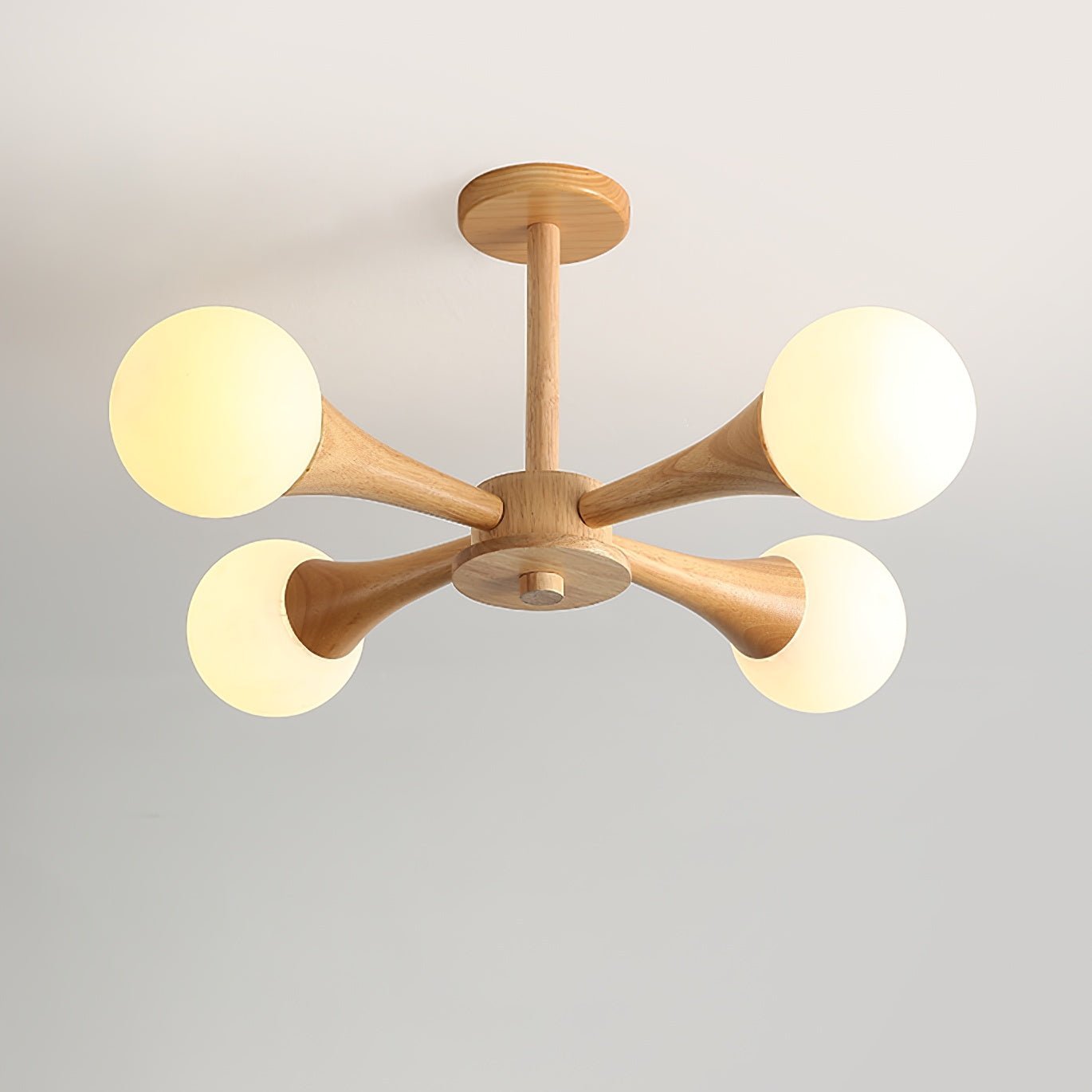 Wooden Nera Chandelier - Blowlighting