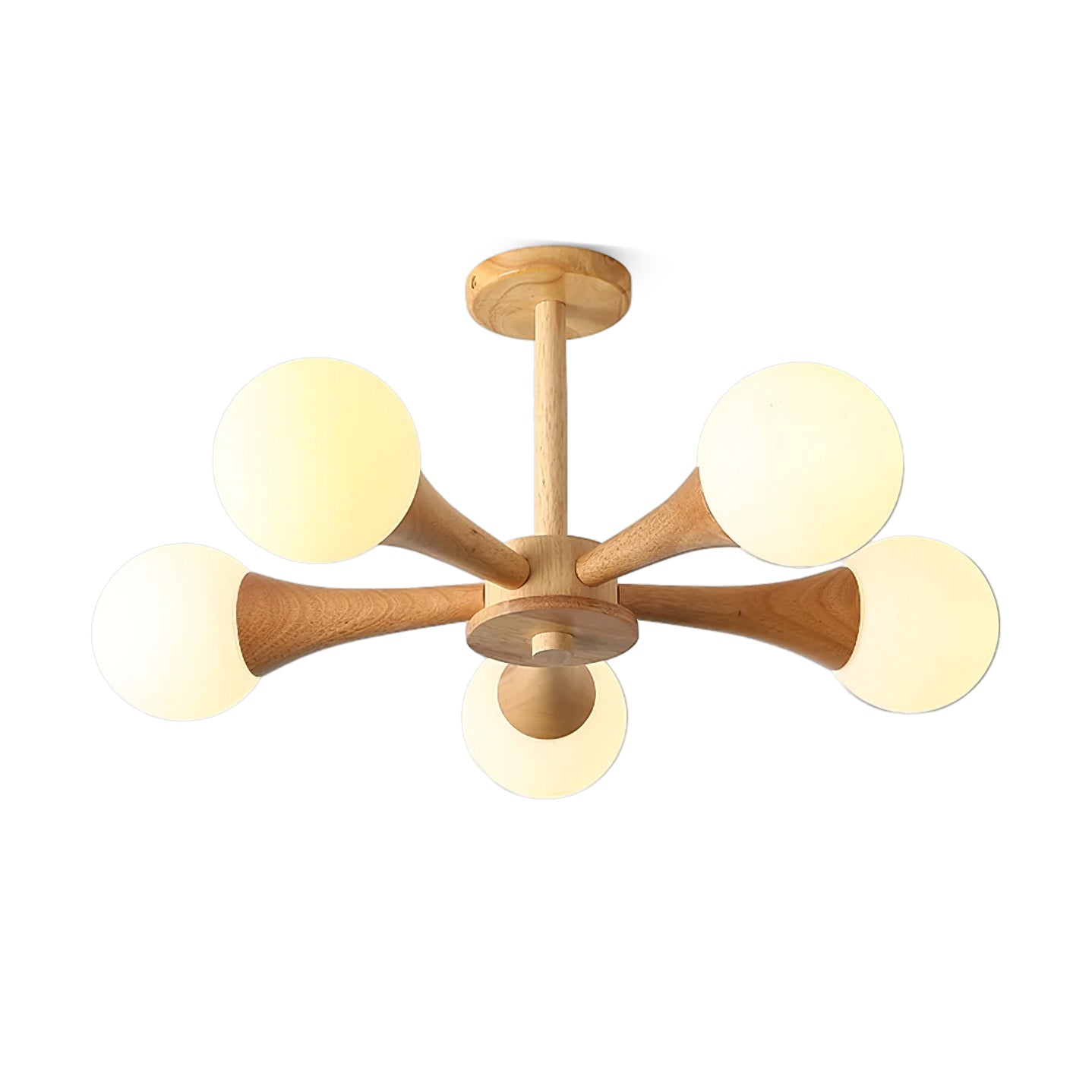 Wooden Nera Chandelier - Blowlighting