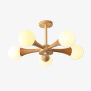 Wooden Nera Chandelier - Blowlighting