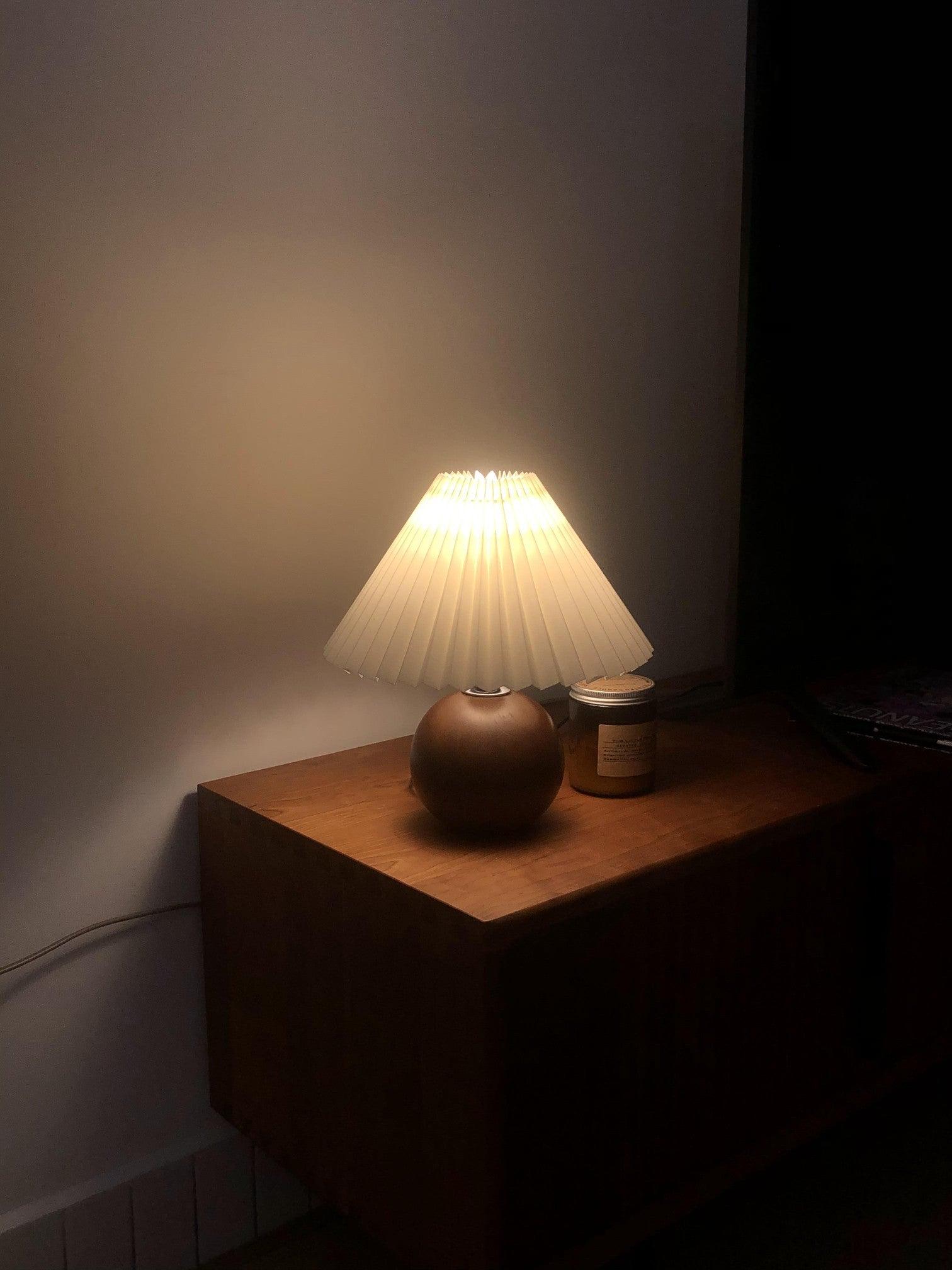 Wooden Pleated Table Lamp - Blowlighting