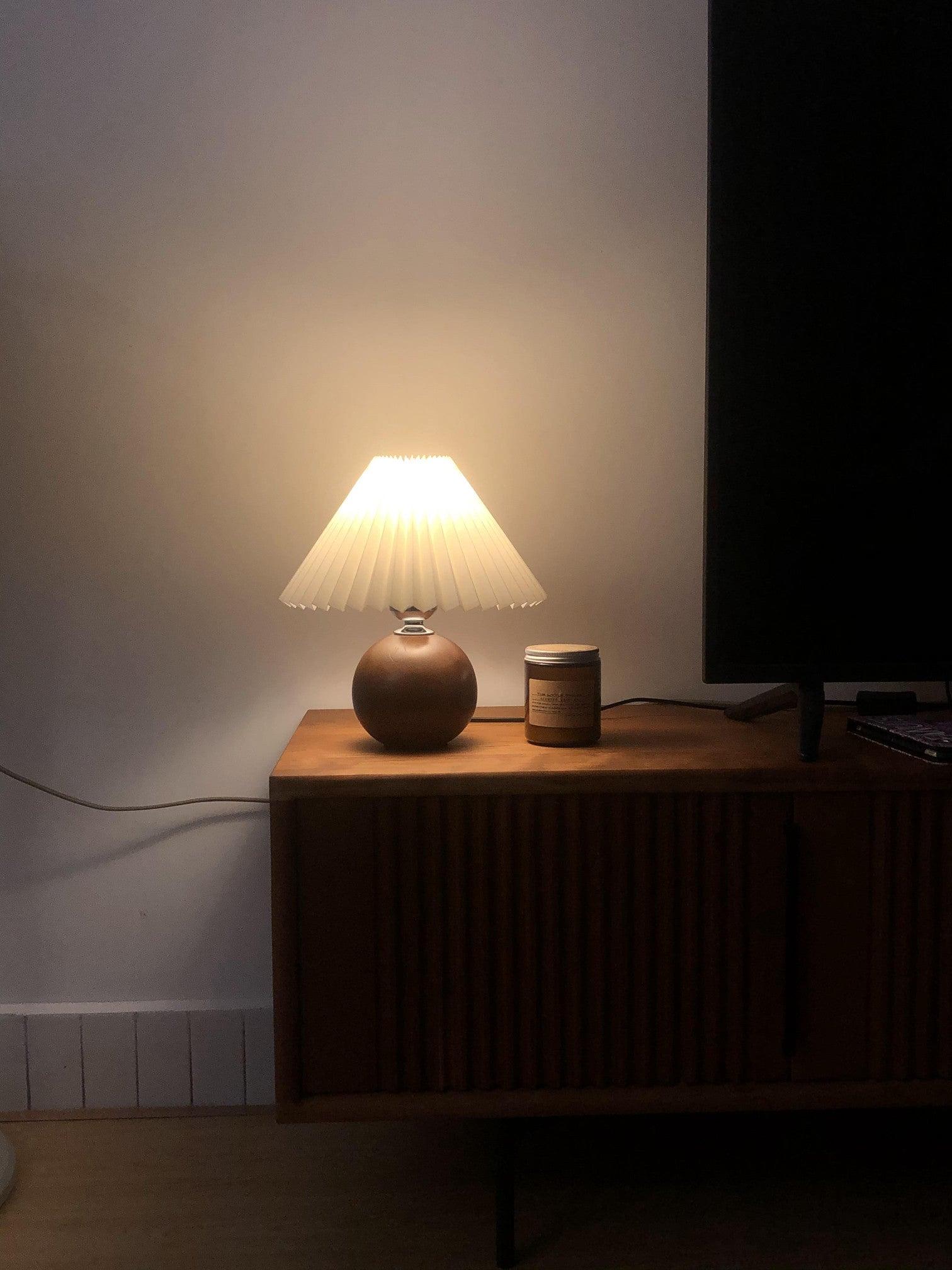 Wooden Pleated Table Lamp - Blowlighting