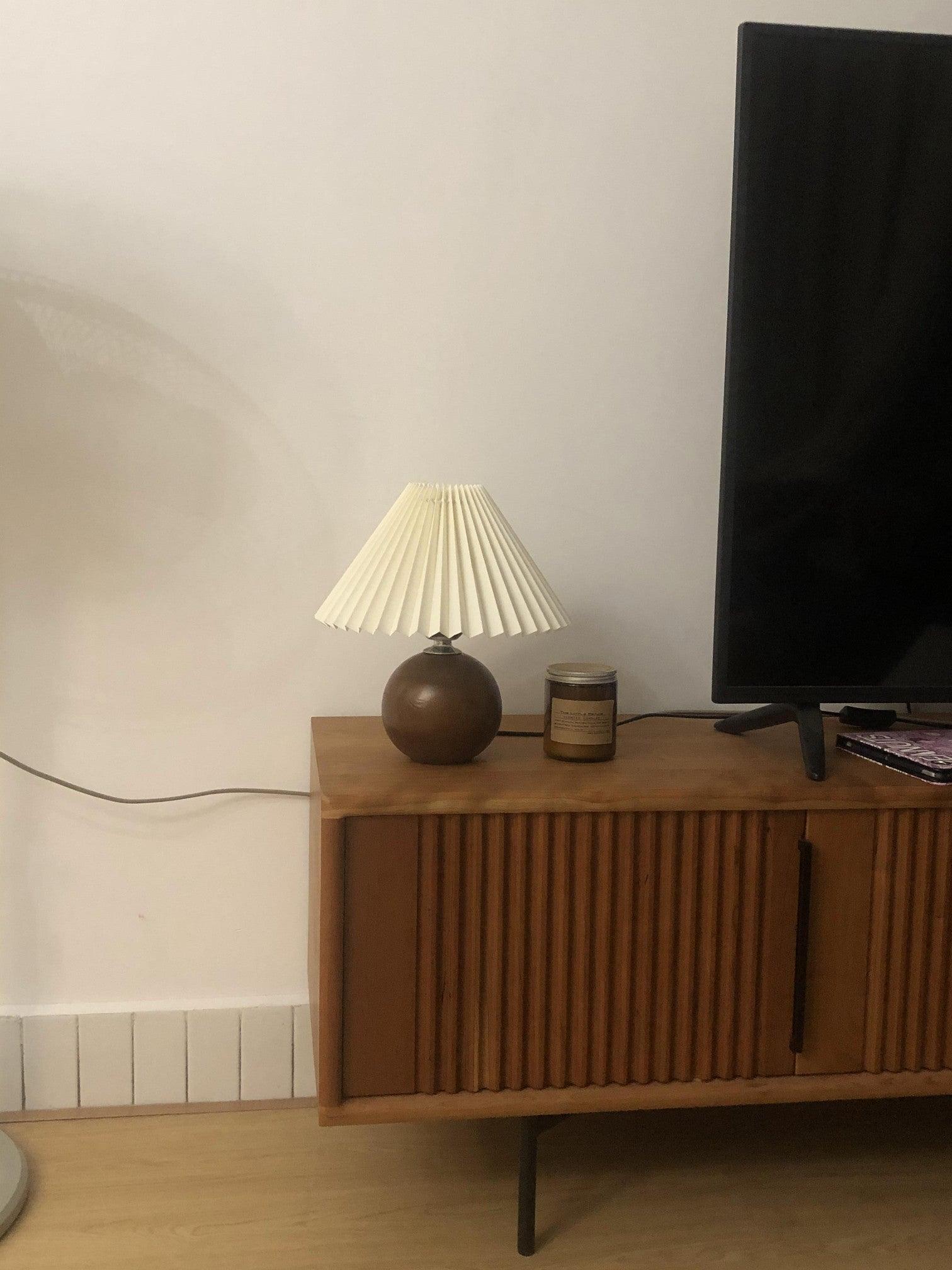 Wooden Pleated Table Lamp - Blowlighting