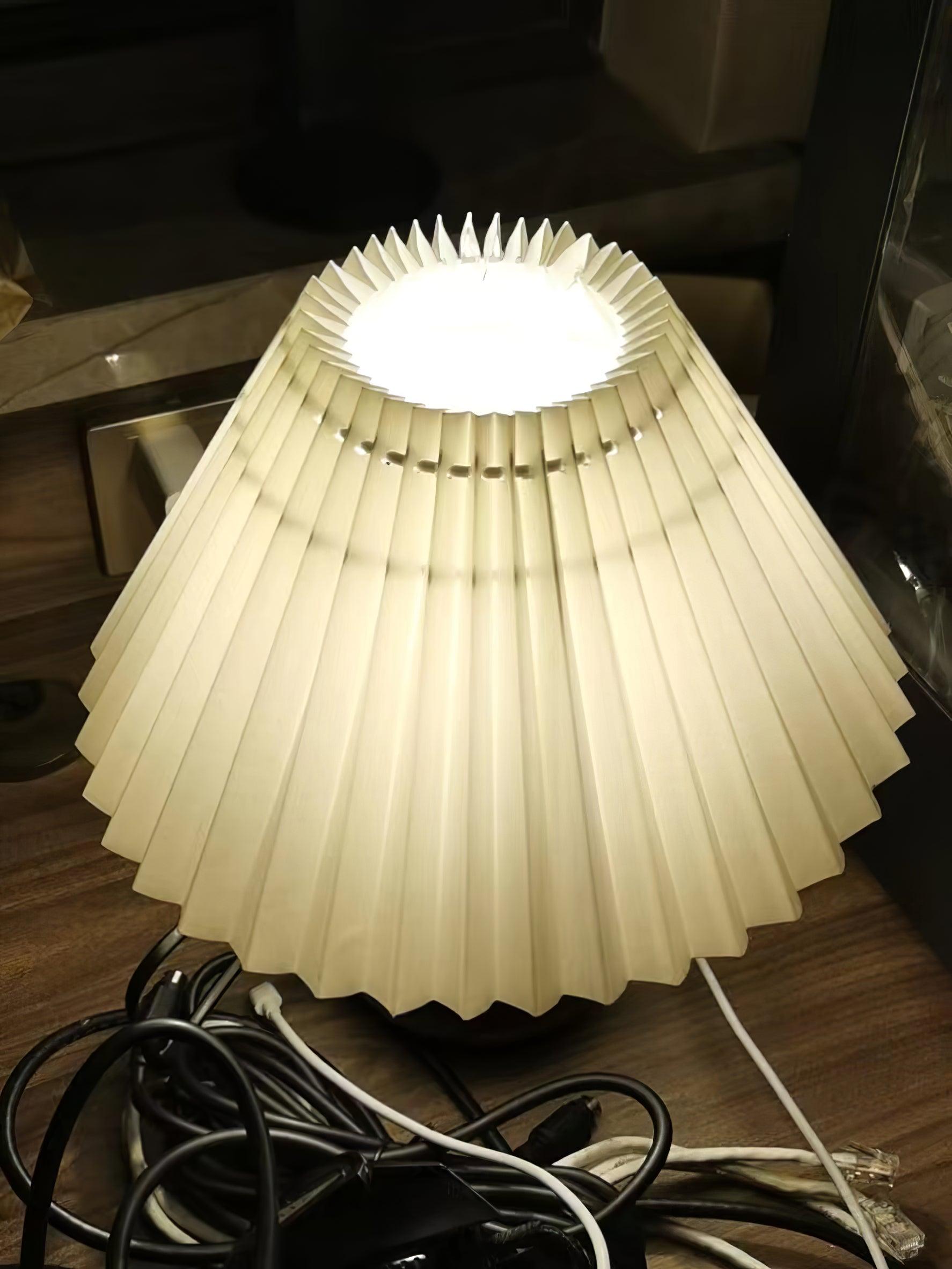 Wooden Pleated Table Lamp - Blowlighting