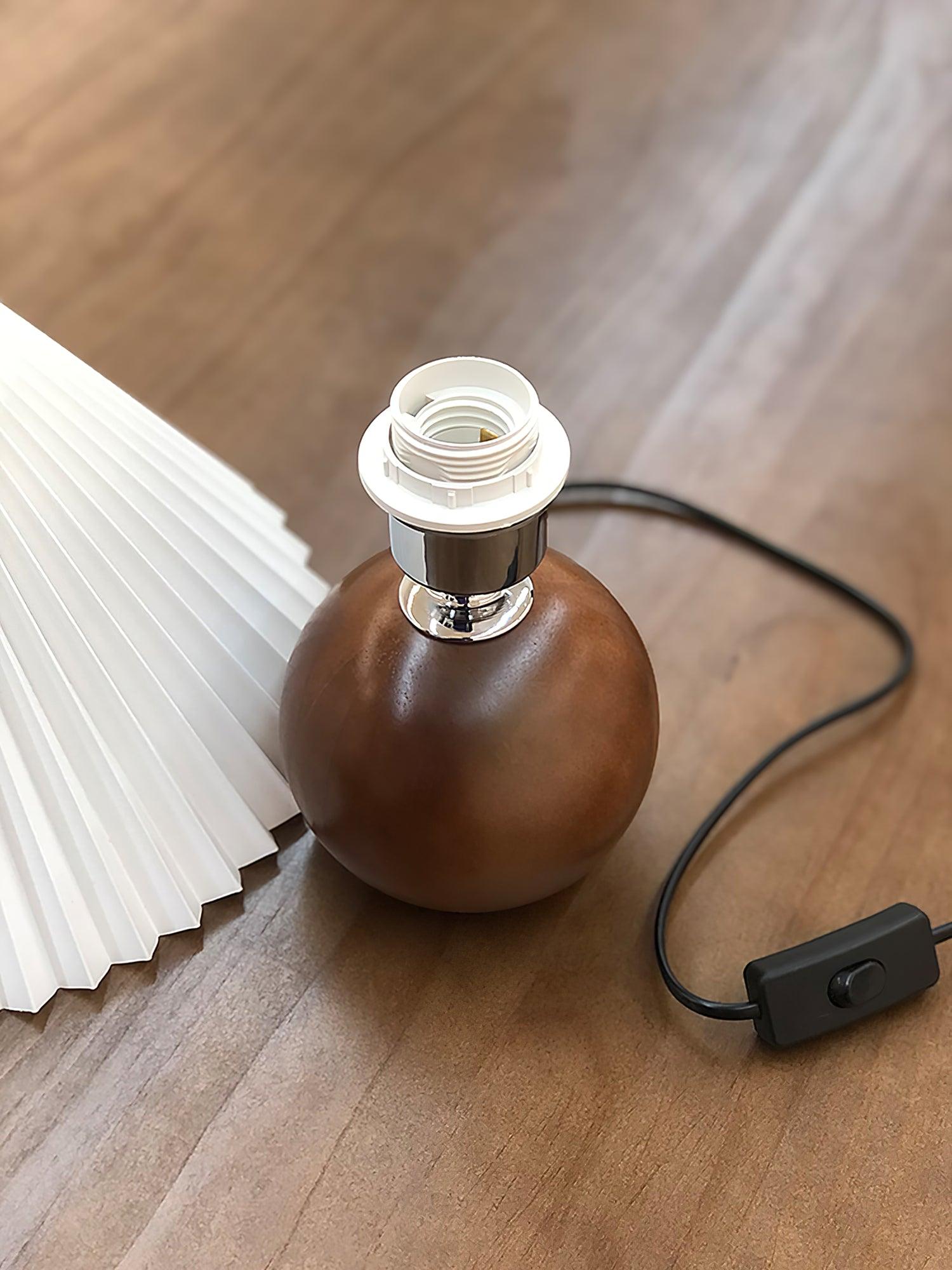 Wooden Pleated Table Lamp - Blowlighting