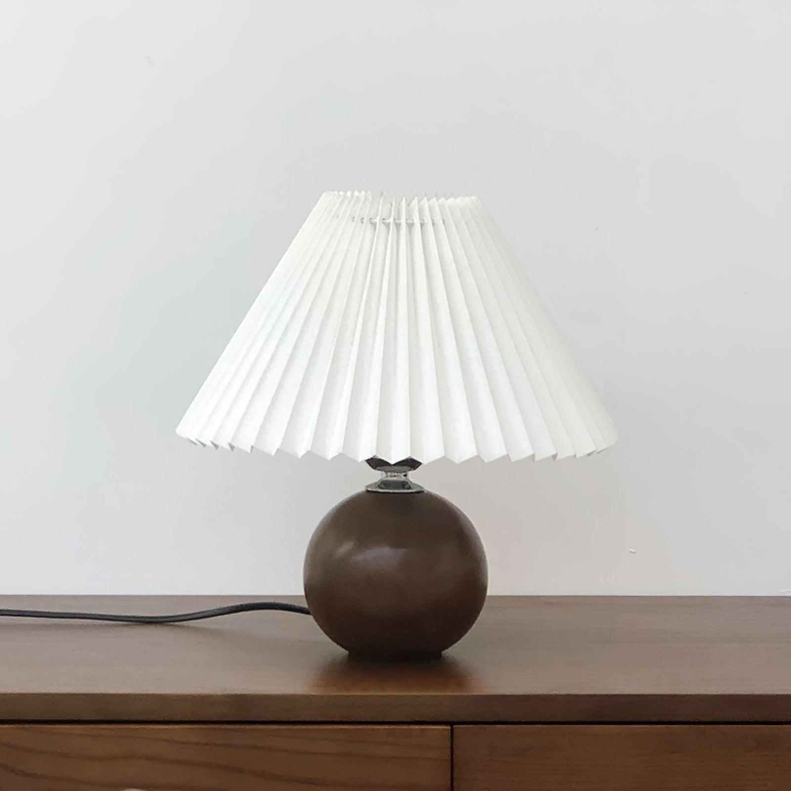 Wooden Pleated Table Lamp - Blowlighting
